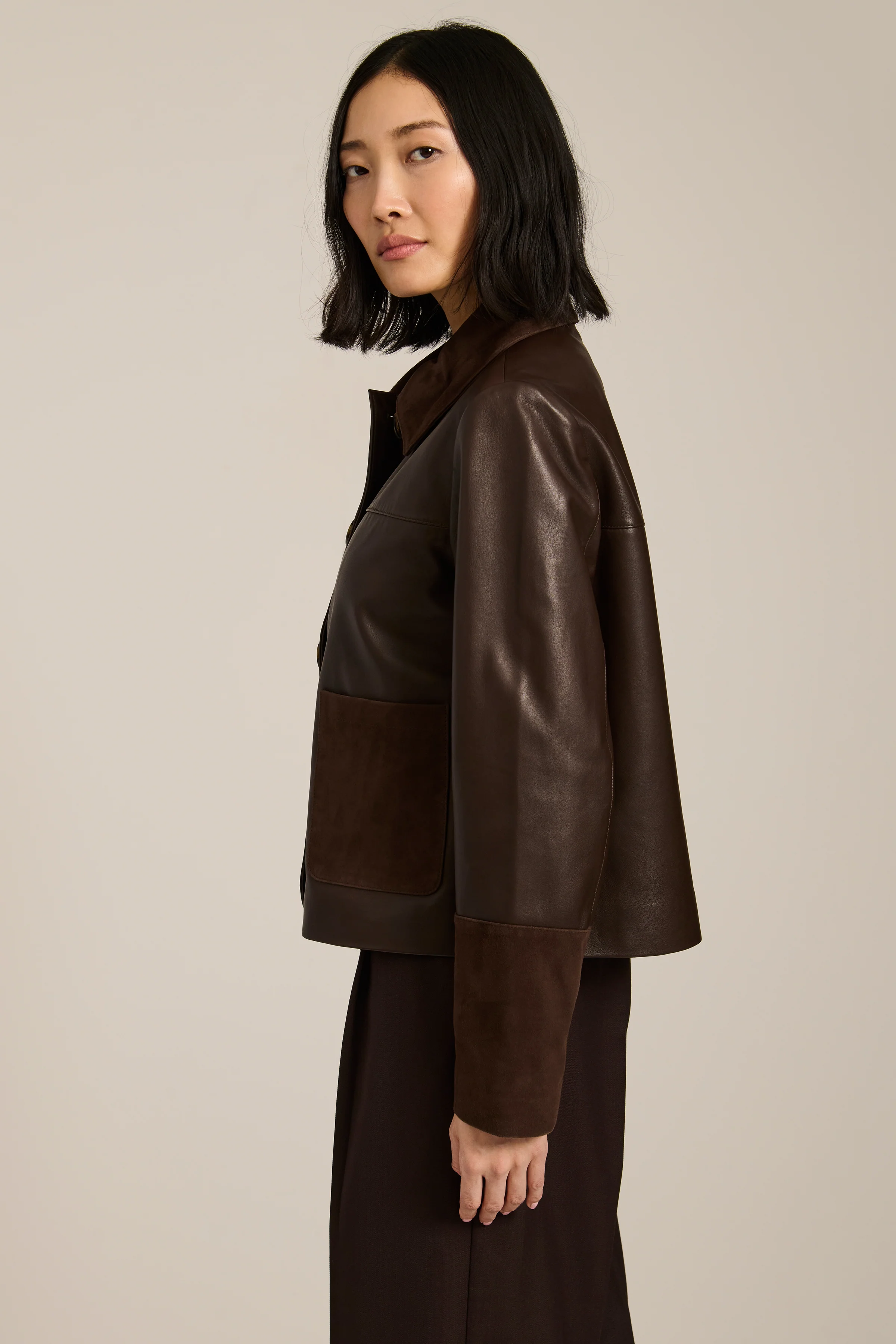 Artisan Suede and Leather Barn Jacket - Image 5