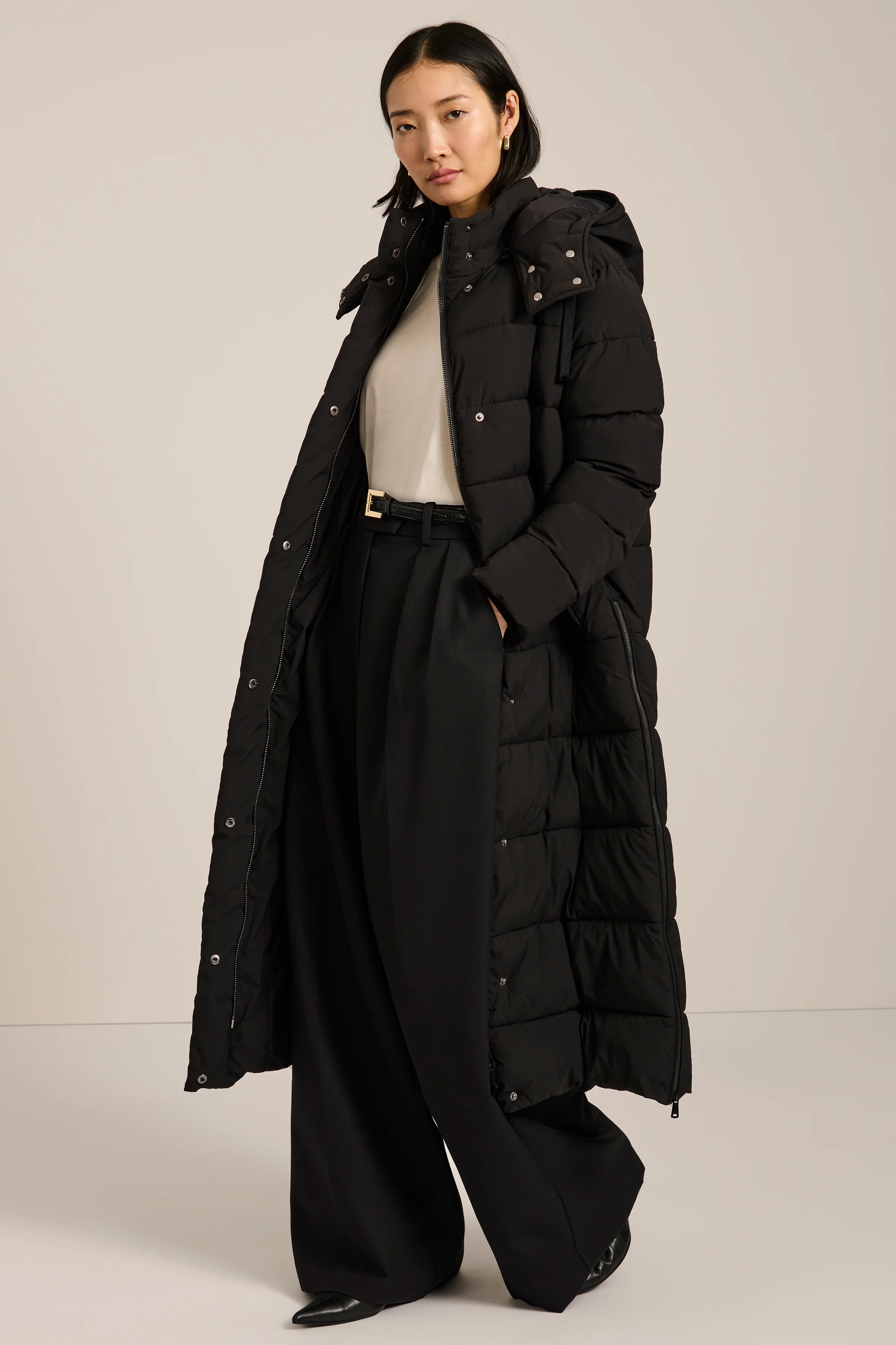 Adele Long Hooded Puffer Coat - Image 3