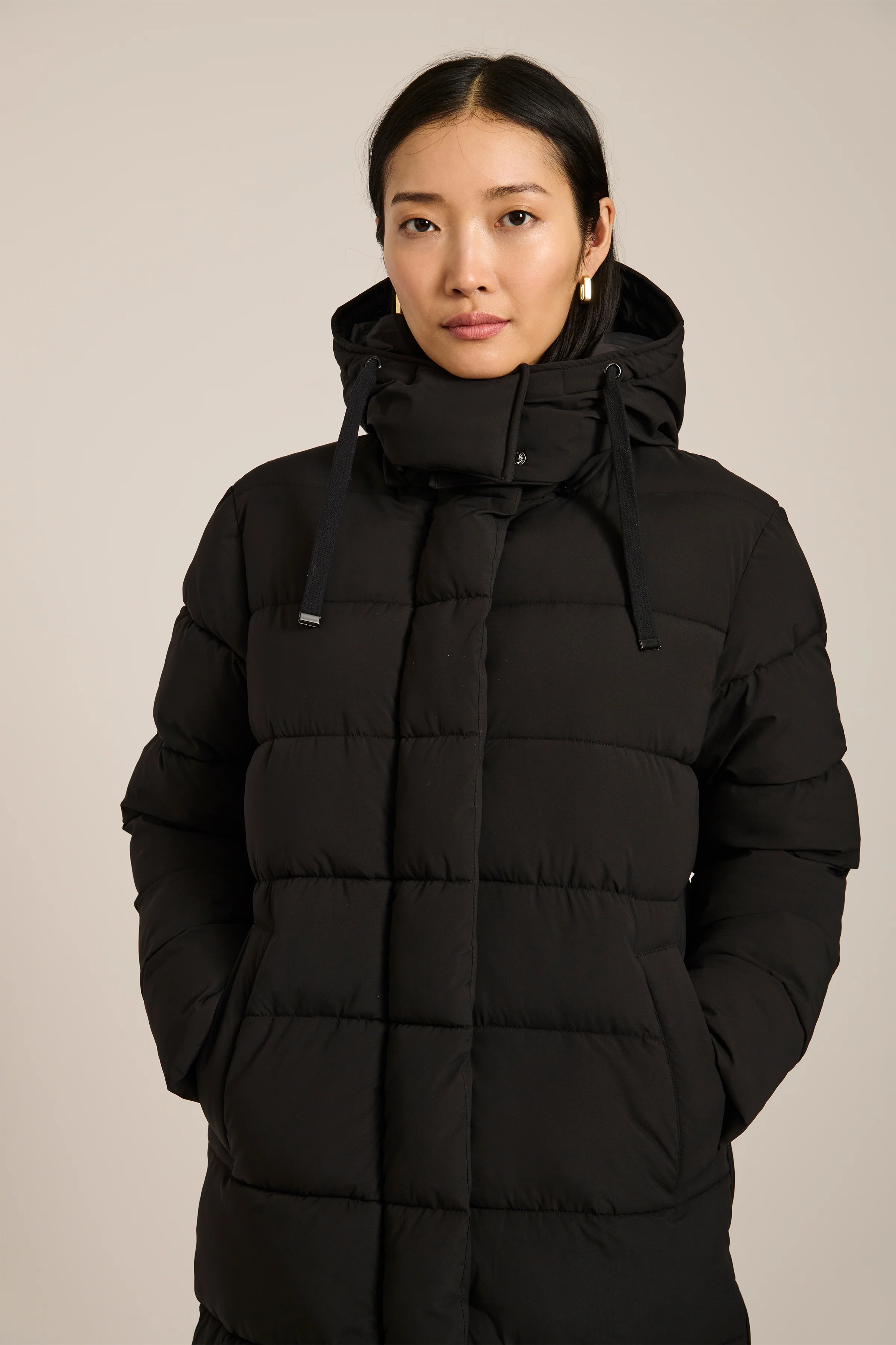 Adele Long Hooded Puffer Coat - Image 4