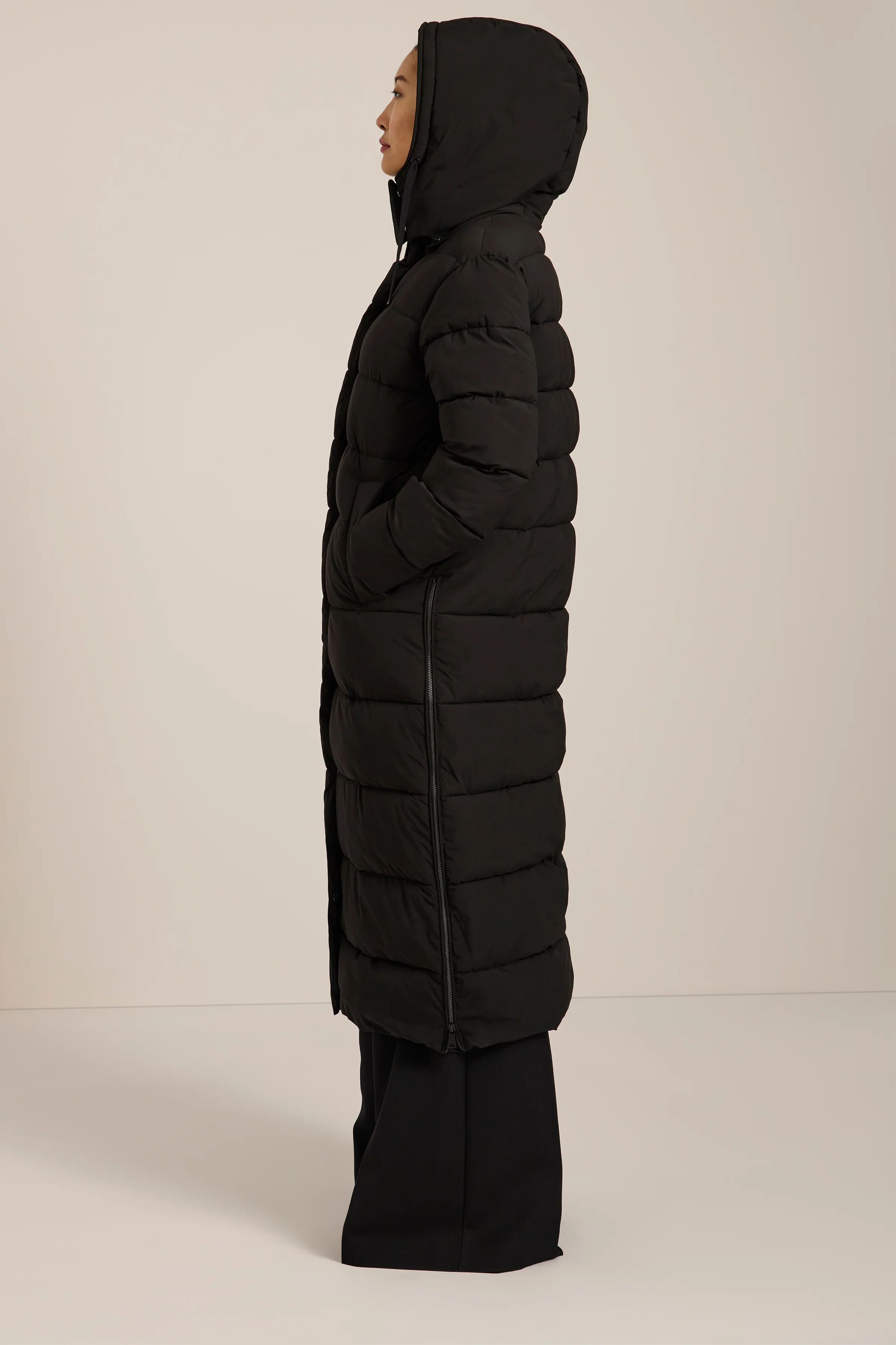 Adele Long Hooded Puffer Coat - Image 5