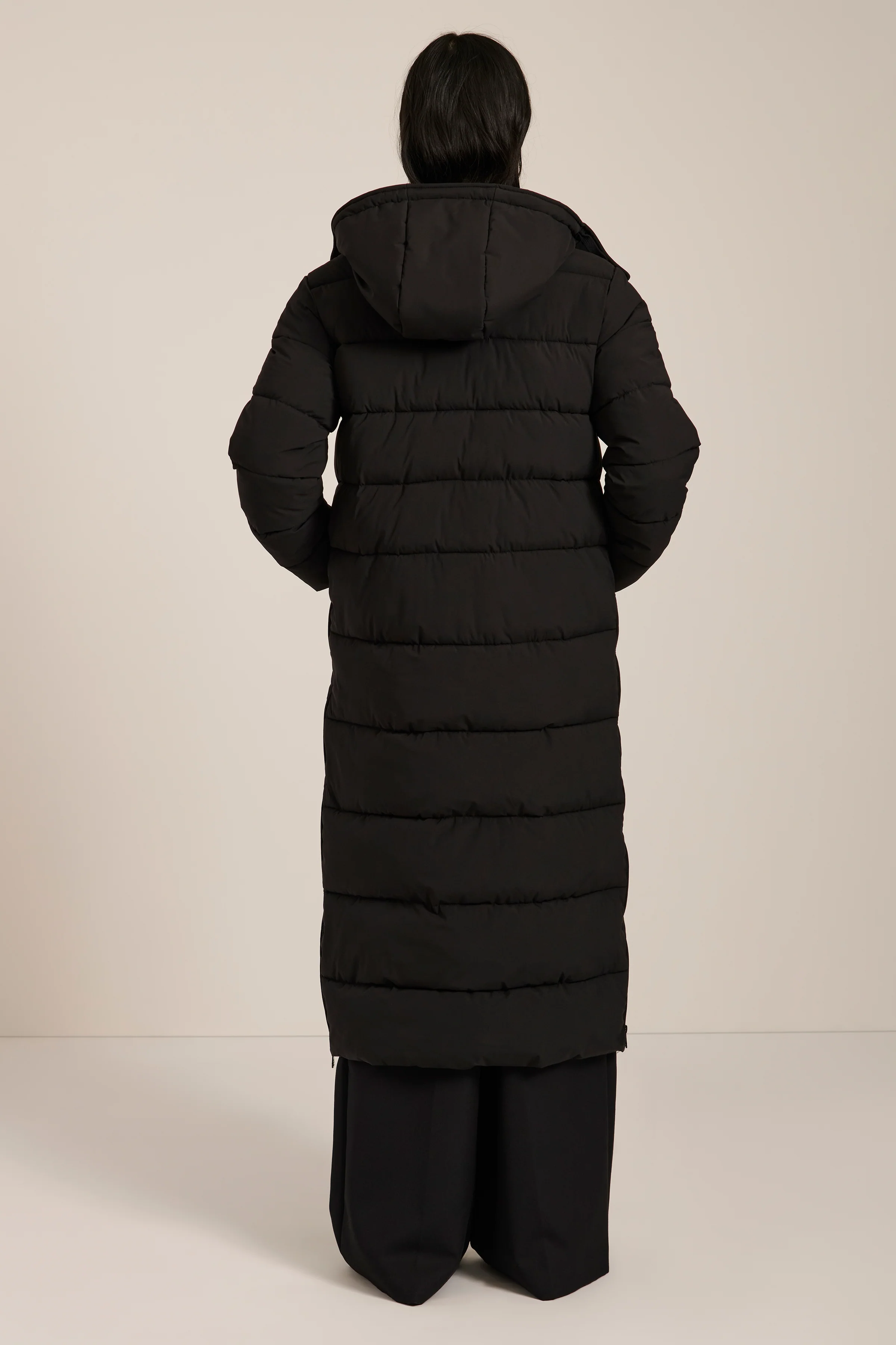 Adele Long Hooded Puffer Coat - Image 7