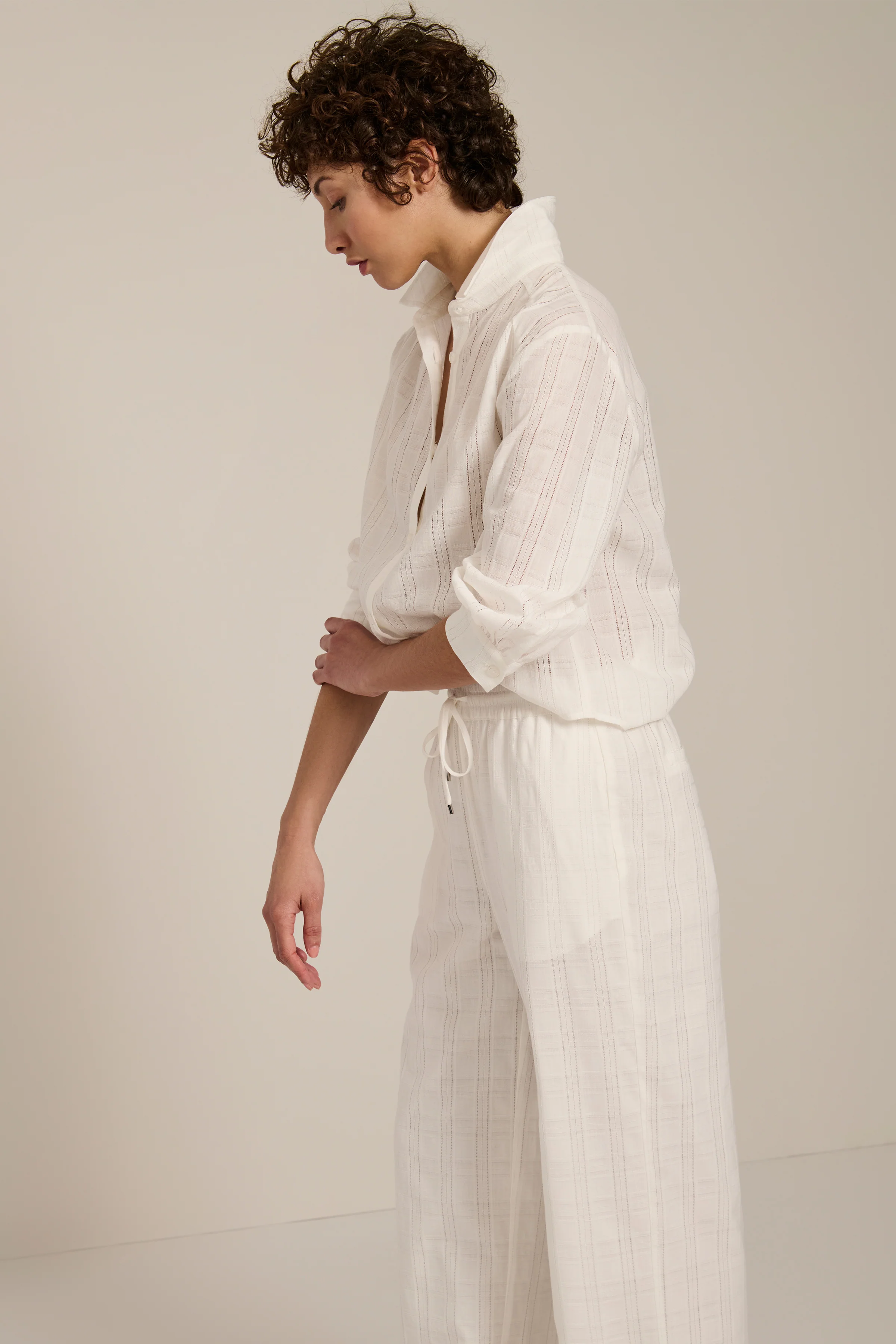 Balloon Sleeve Button Up Shirt - Image 4