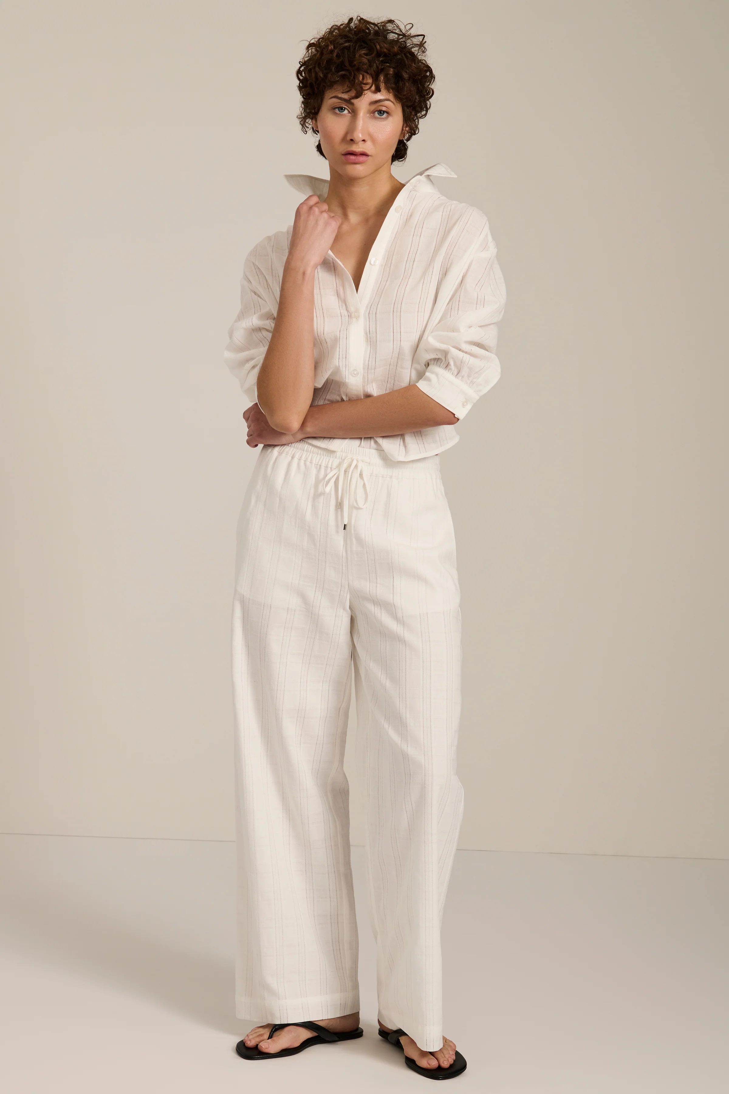 Balloon Sleeve Button Up Shirt - Image 6