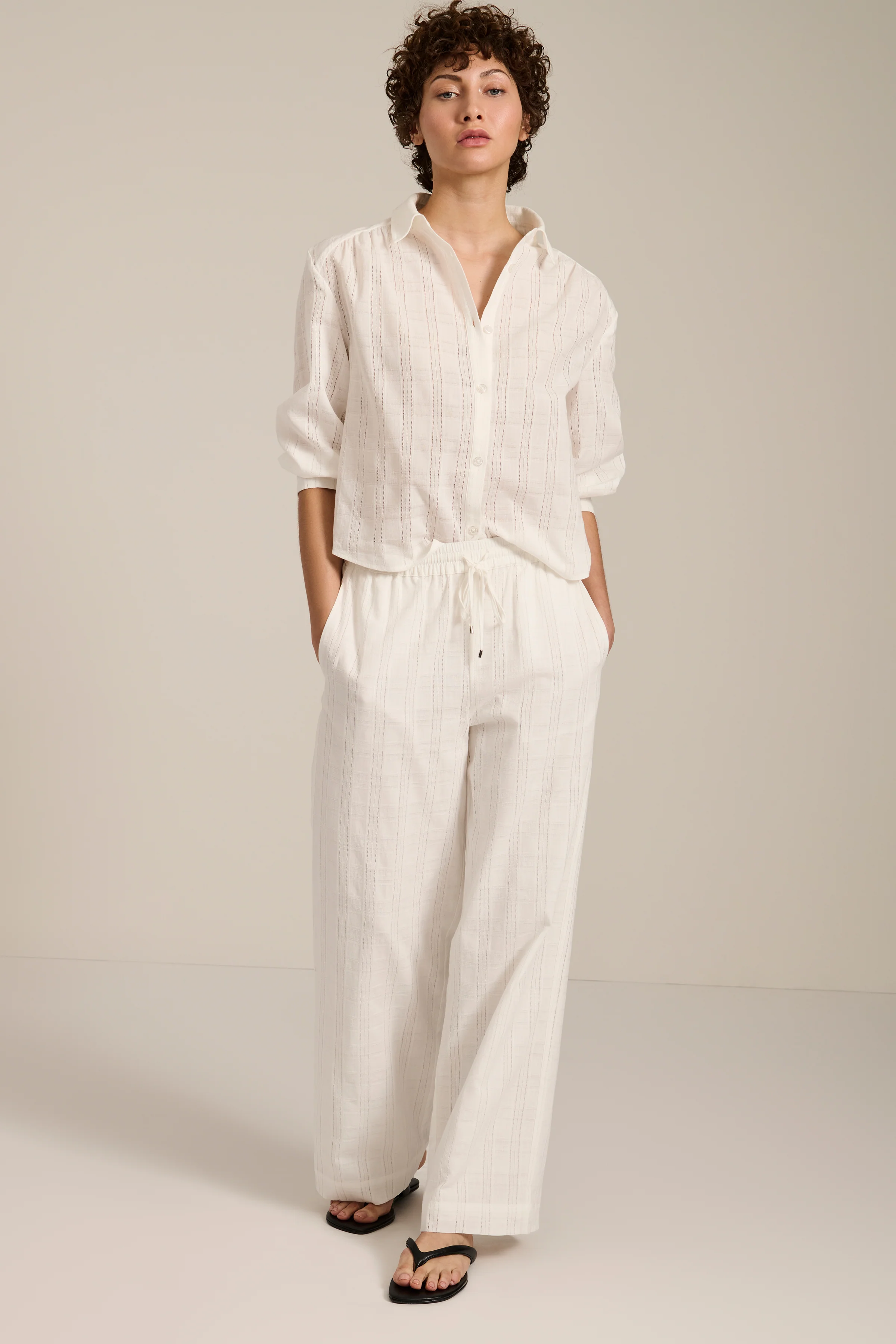 Balloon Sleeve Button Up Shirt - Image 8