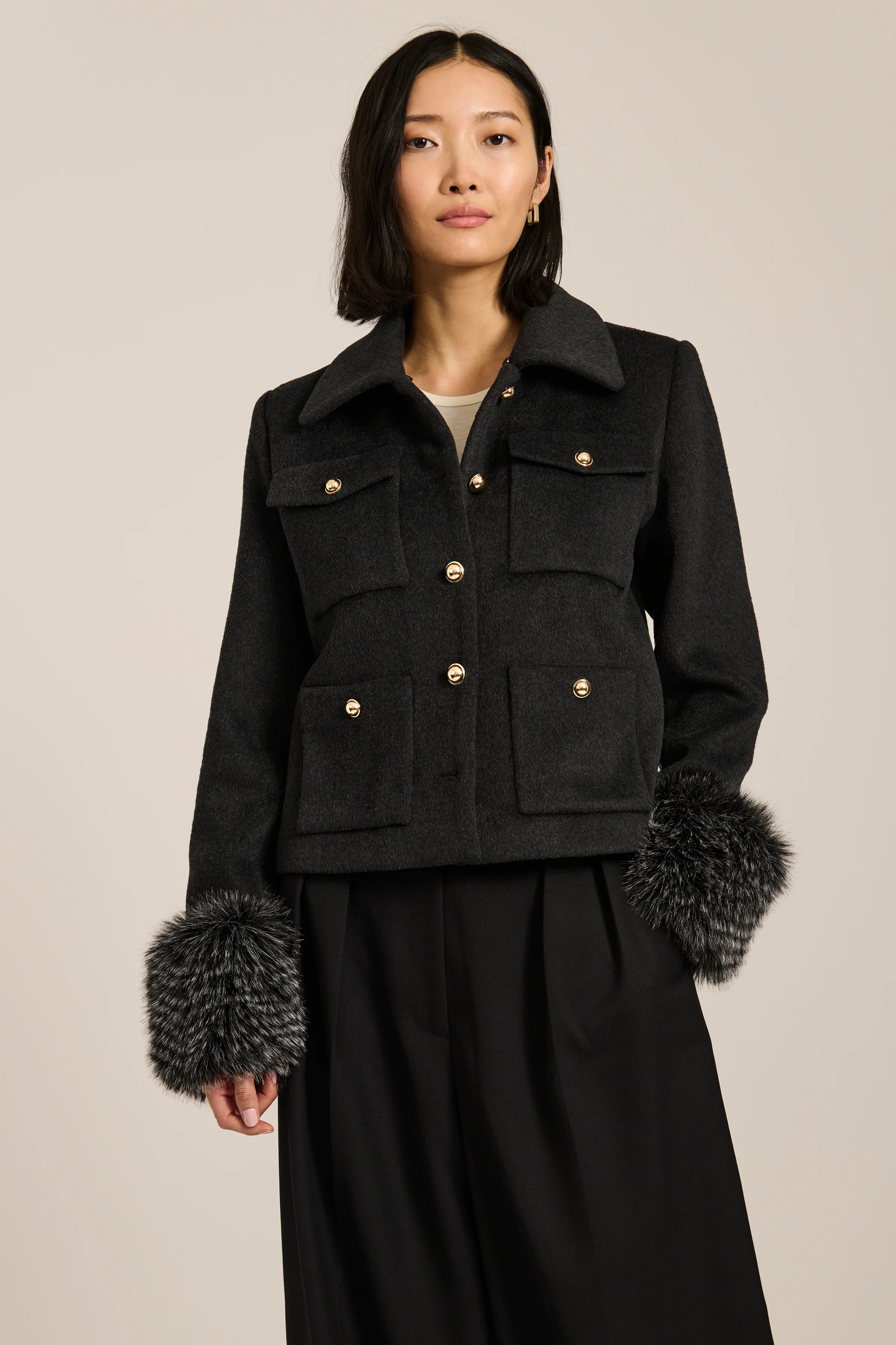 Blair Faux Fur Trim Jacket - Image 3