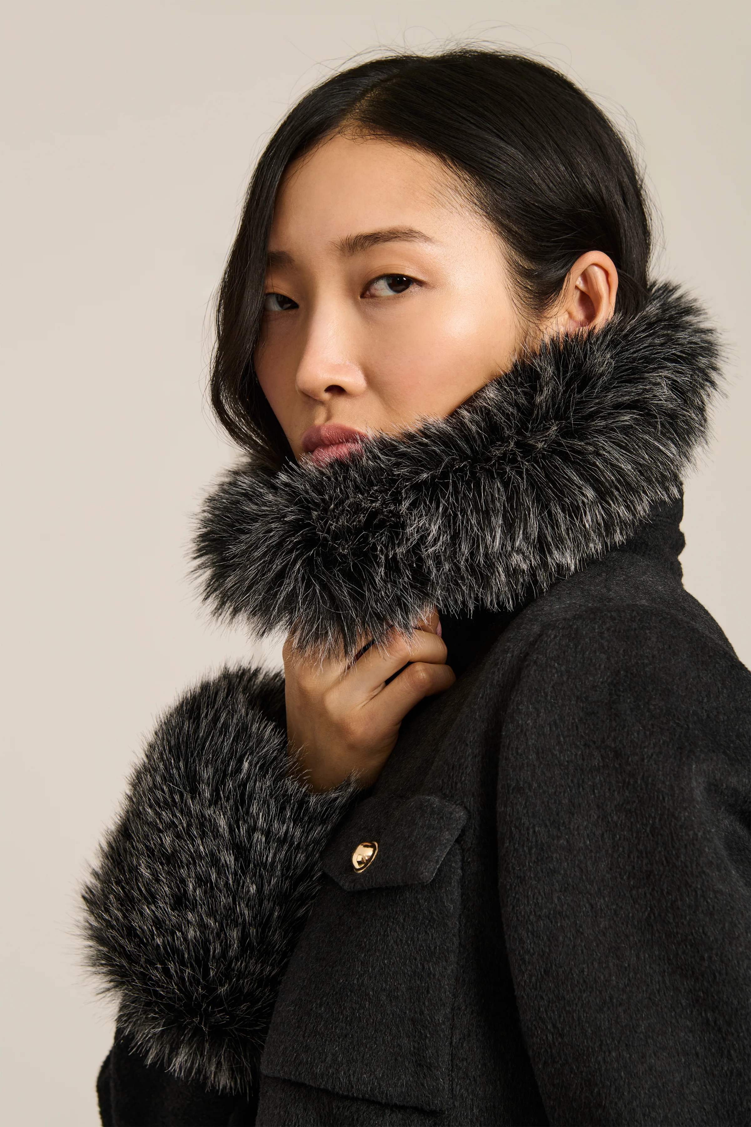 Blair Faux Fur Trim Jacket - Image 4