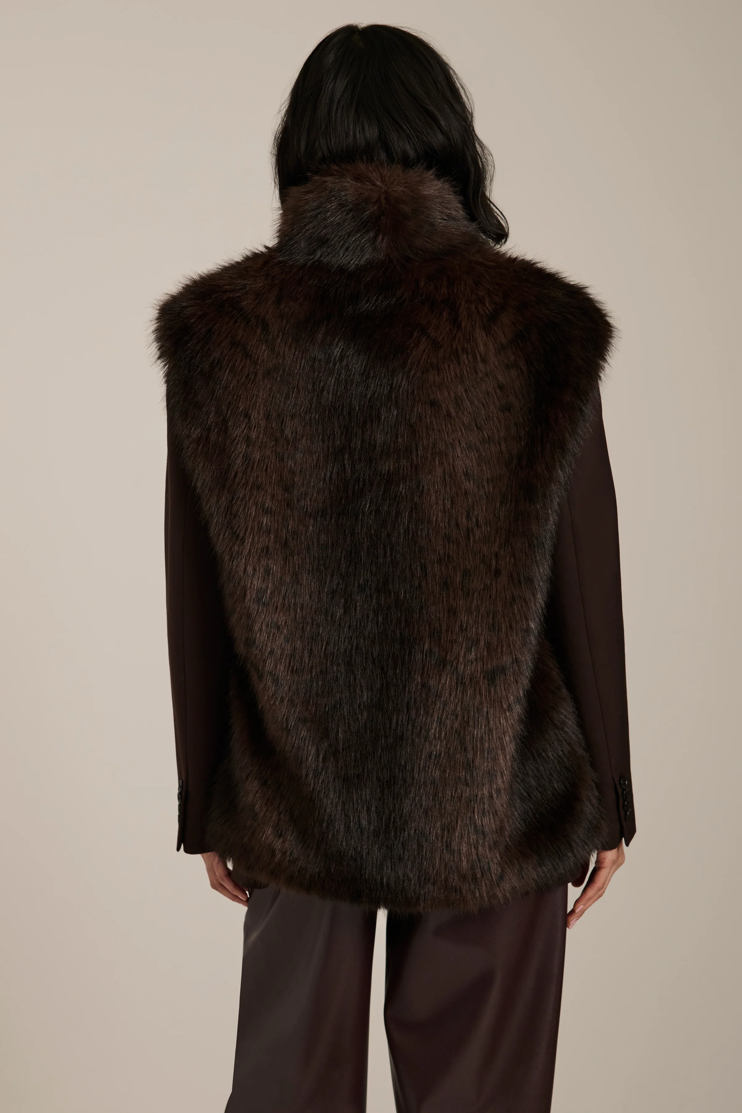 Bowery Spotted Faux Fur Vest - Image 6