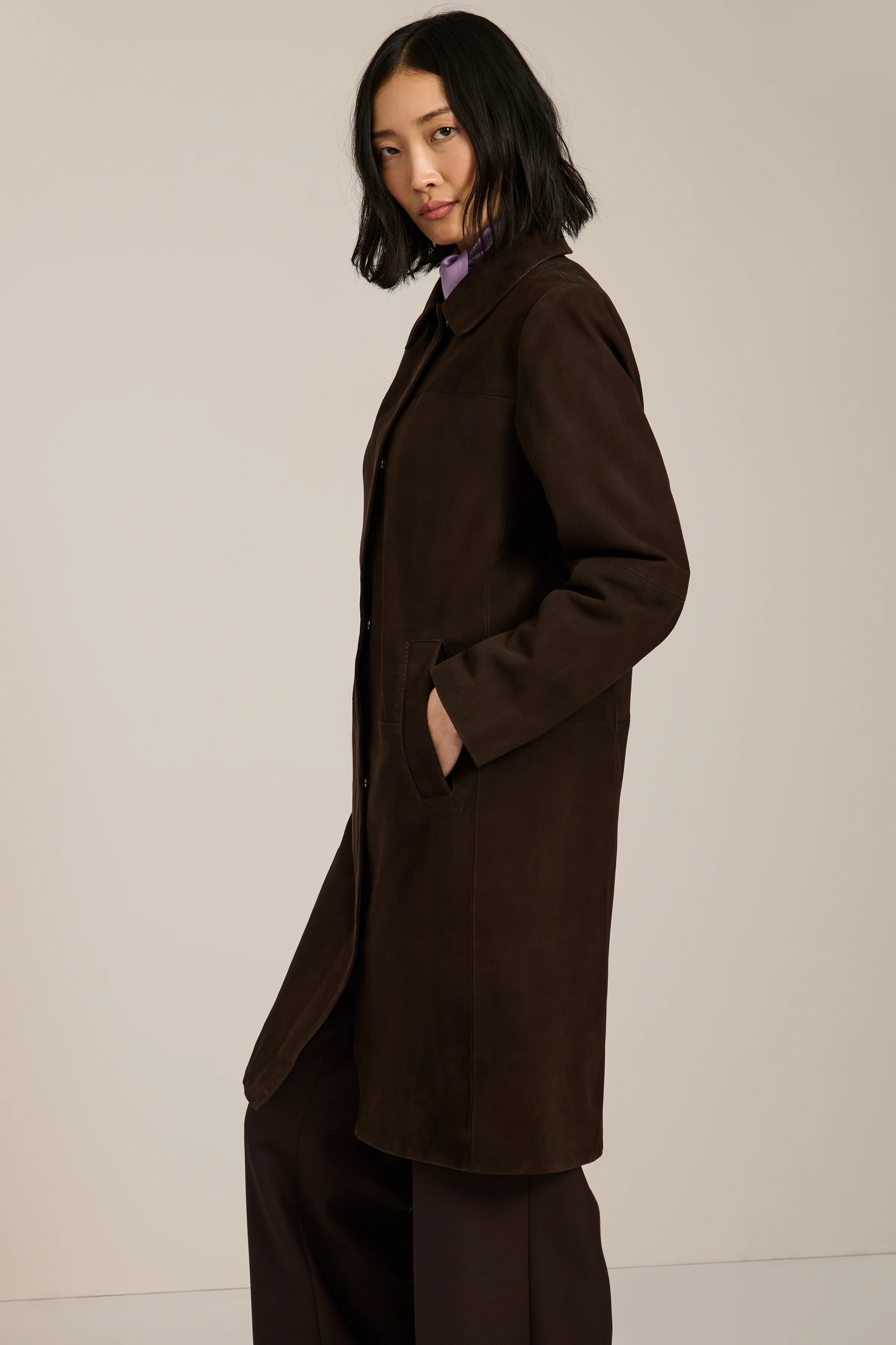 Carnegie Suede Car Coat - Image 5