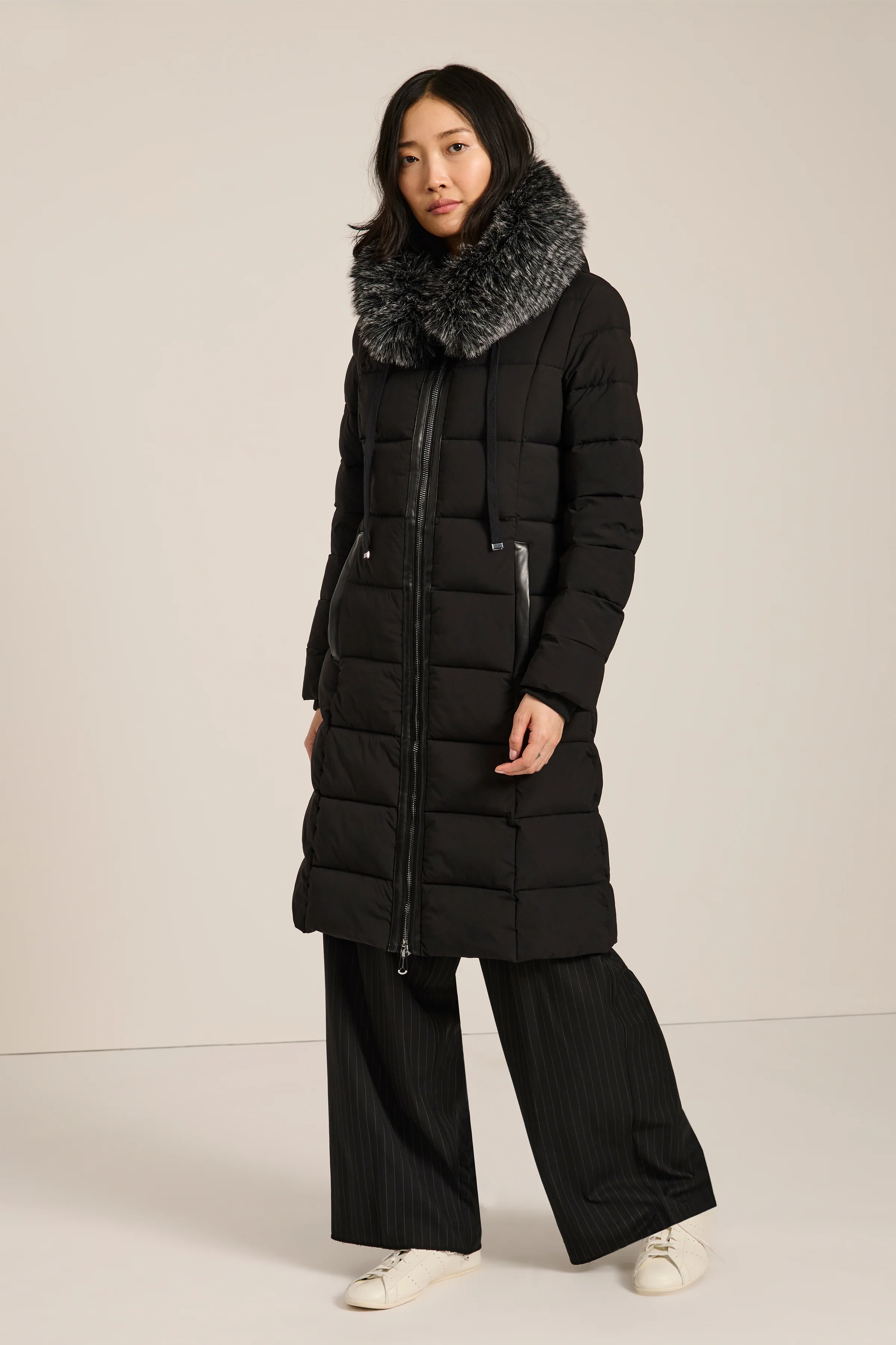Celia Faux Fur Hooded Puffer Coat - Image 3
