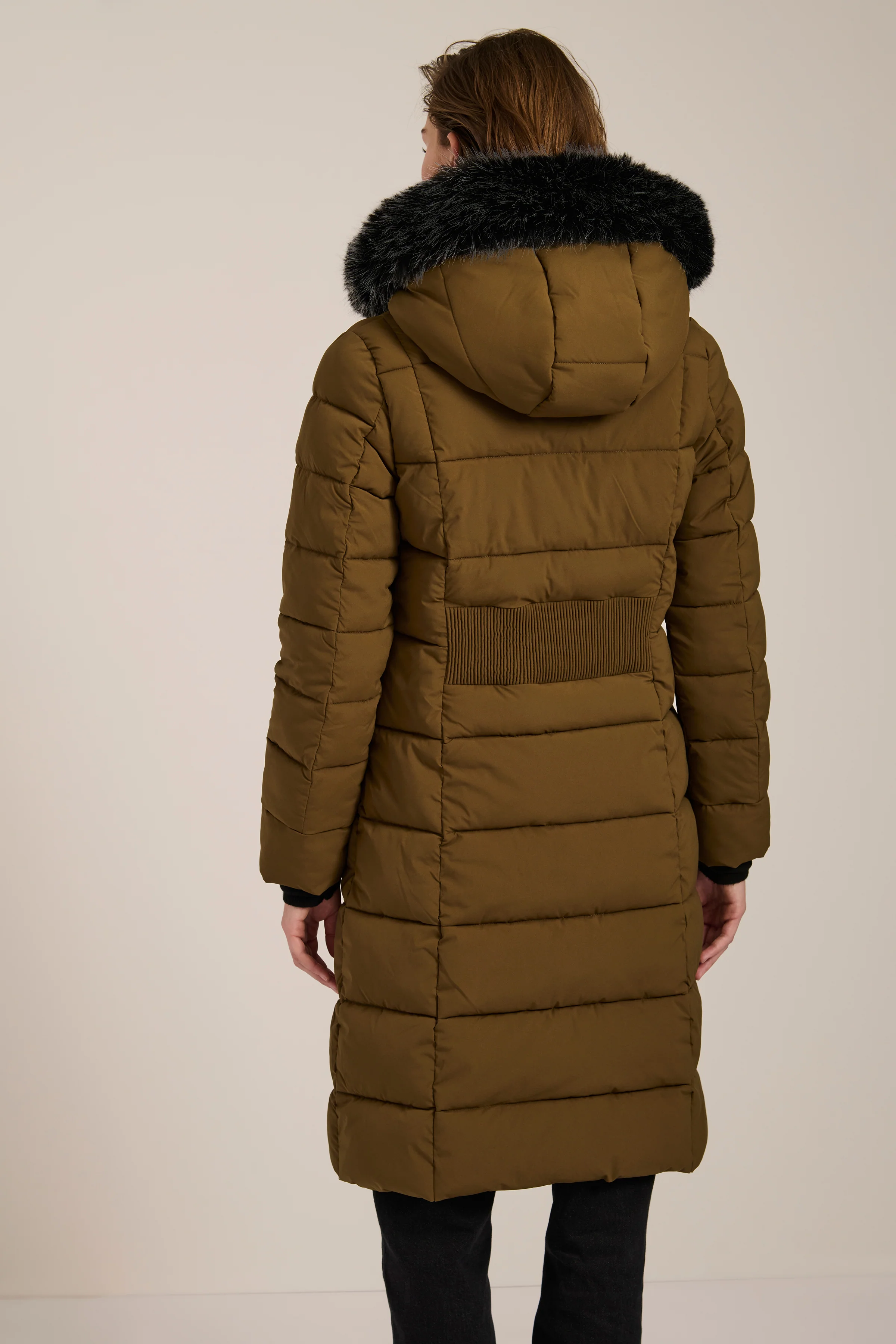 Celia Faux Fur Hooded Puffer Coat - Image 4