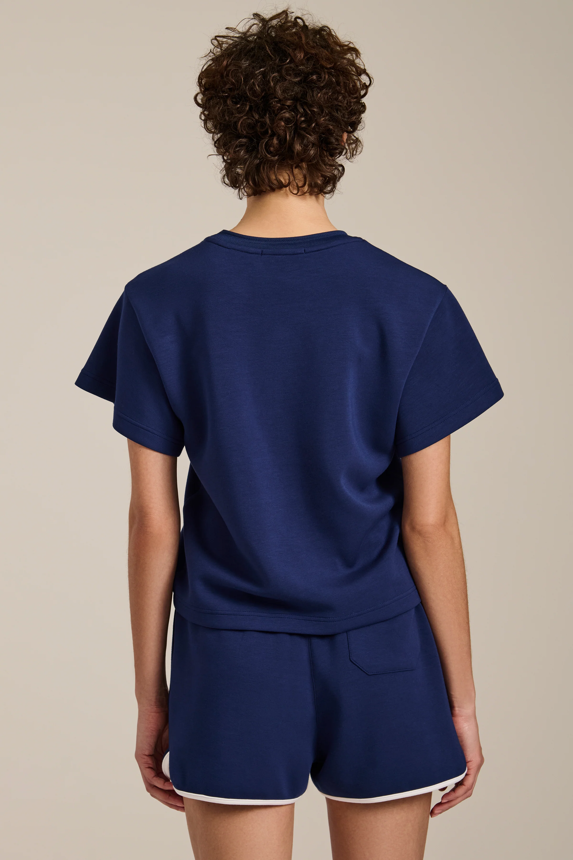Cropped Tee with Trim Detail - Image 3