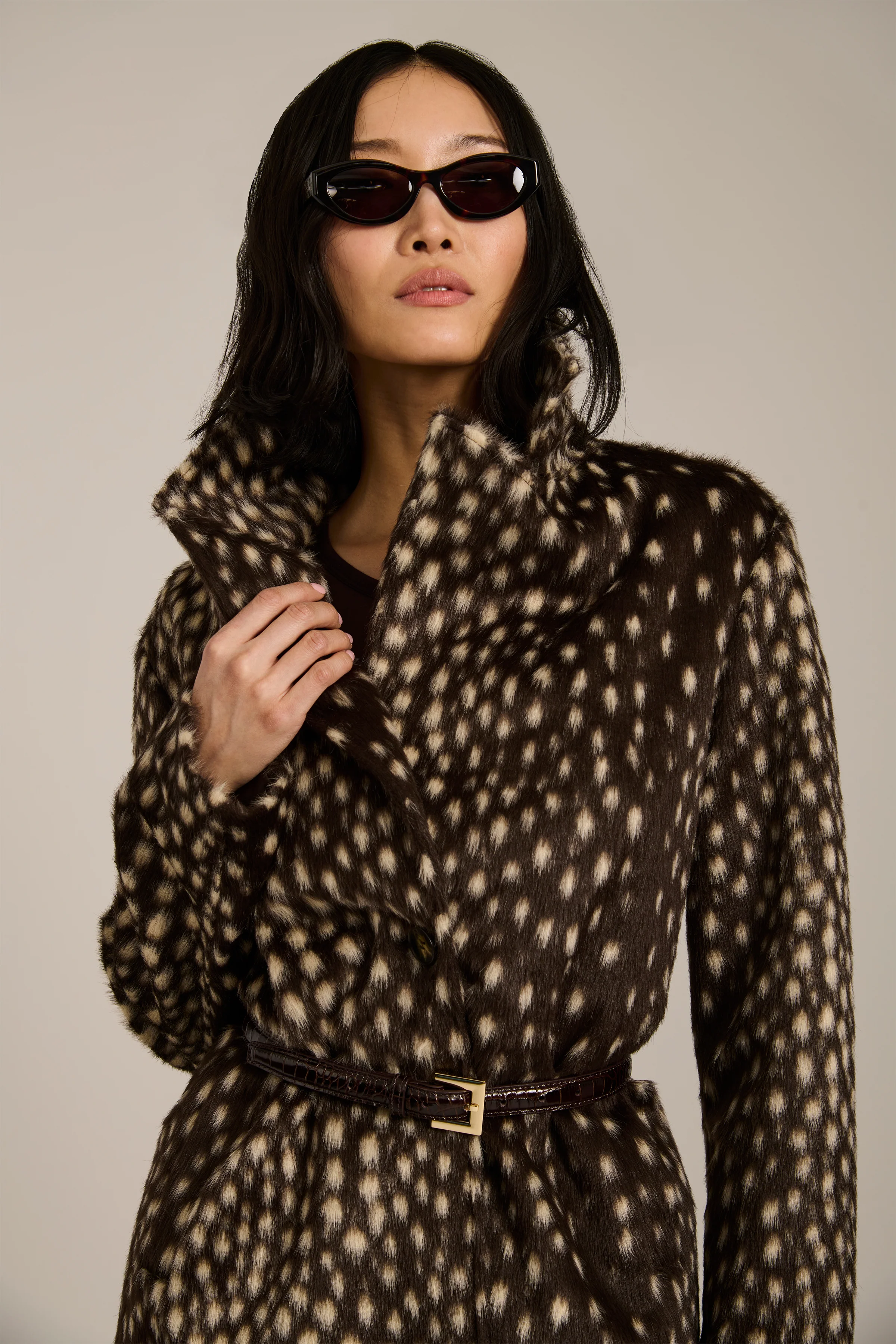 Dakota Bambi Print Tailored Coat - Image 3