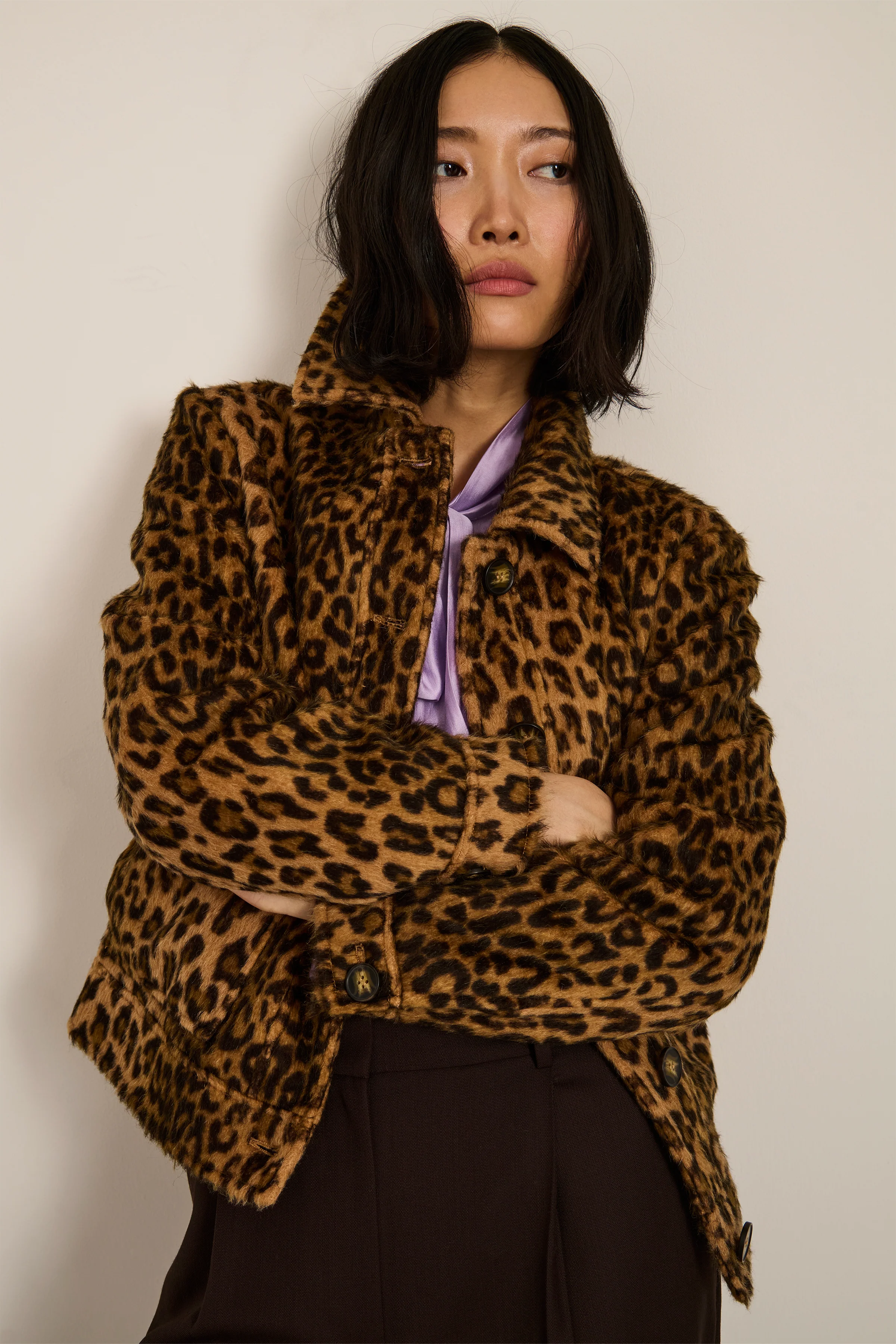 Dakota Brushed Leopard Print Jacket - Image 2