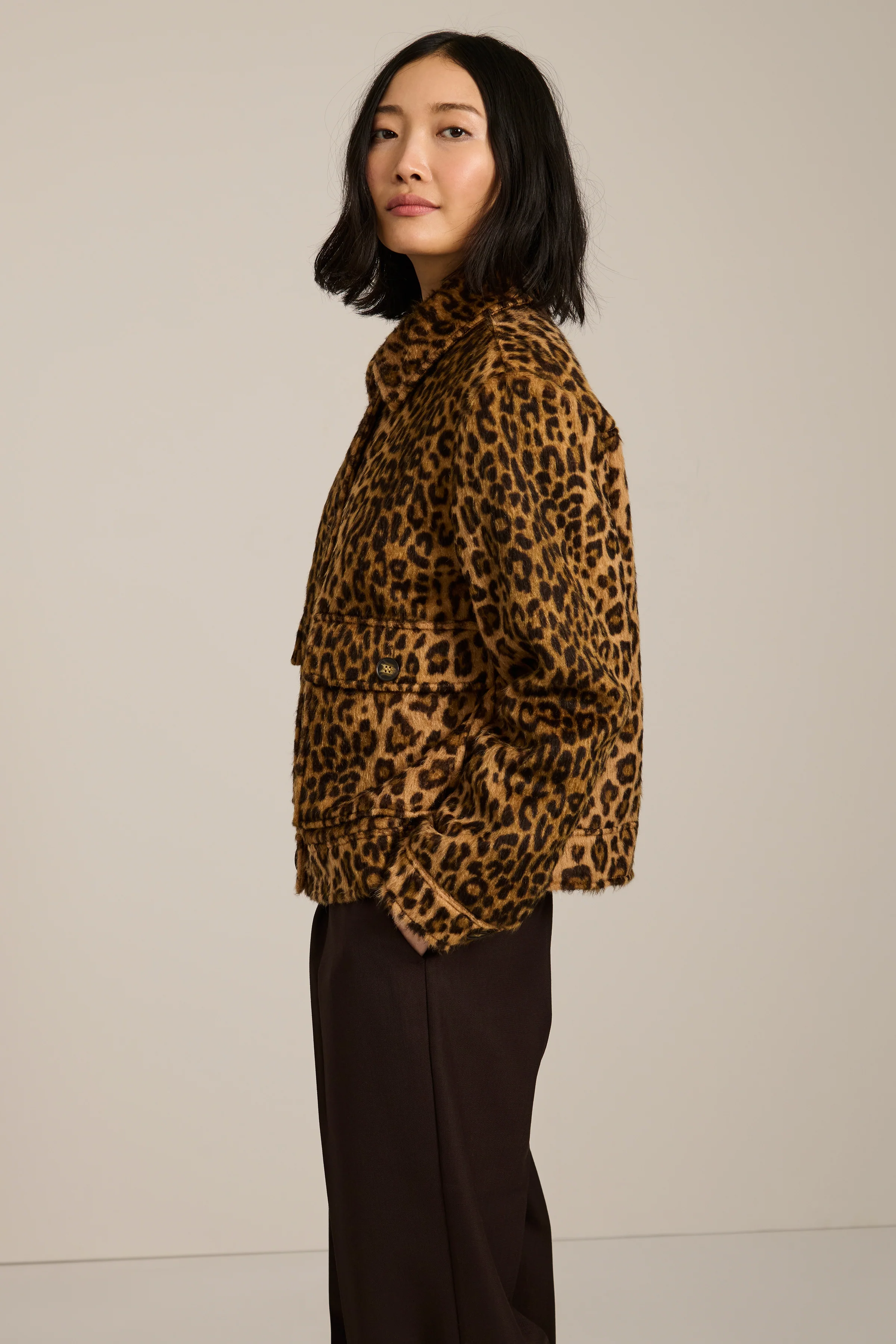 Dakota Brushed Leopard Print Jacket - Image 4