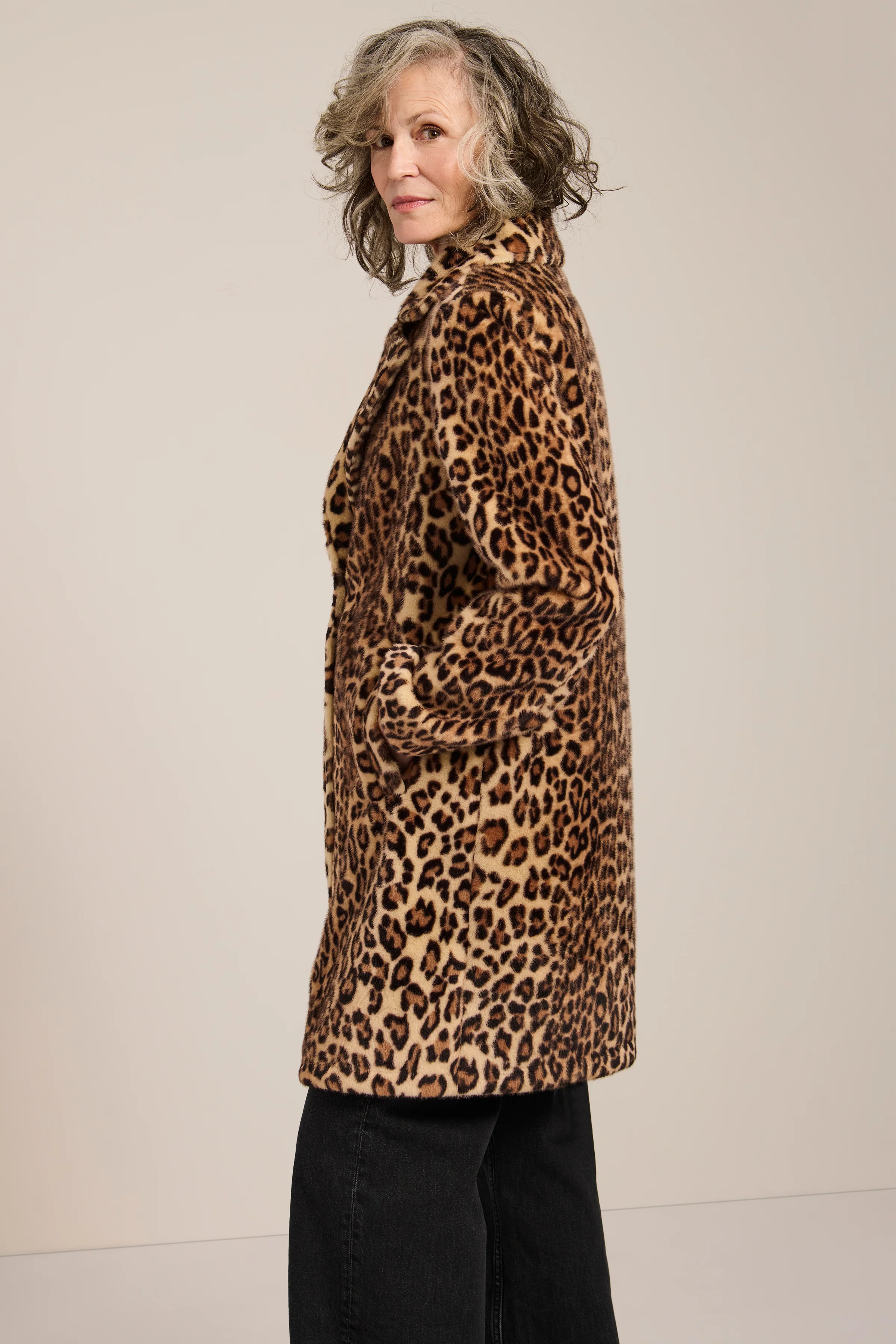 Dakota Leopard Print Tailored Coat - Image 3