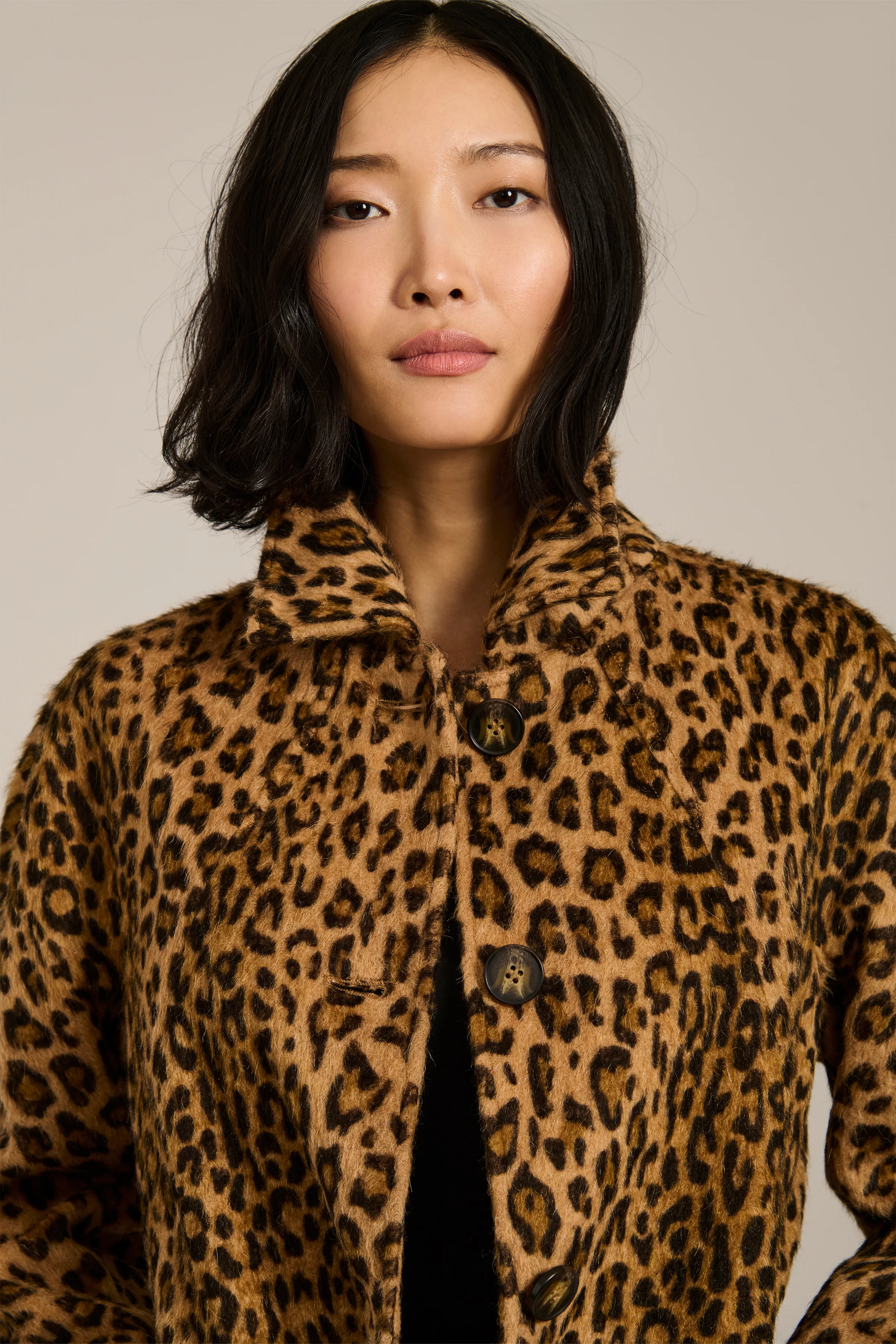 Downtown Brushed Leopard Print Coat - Image 4