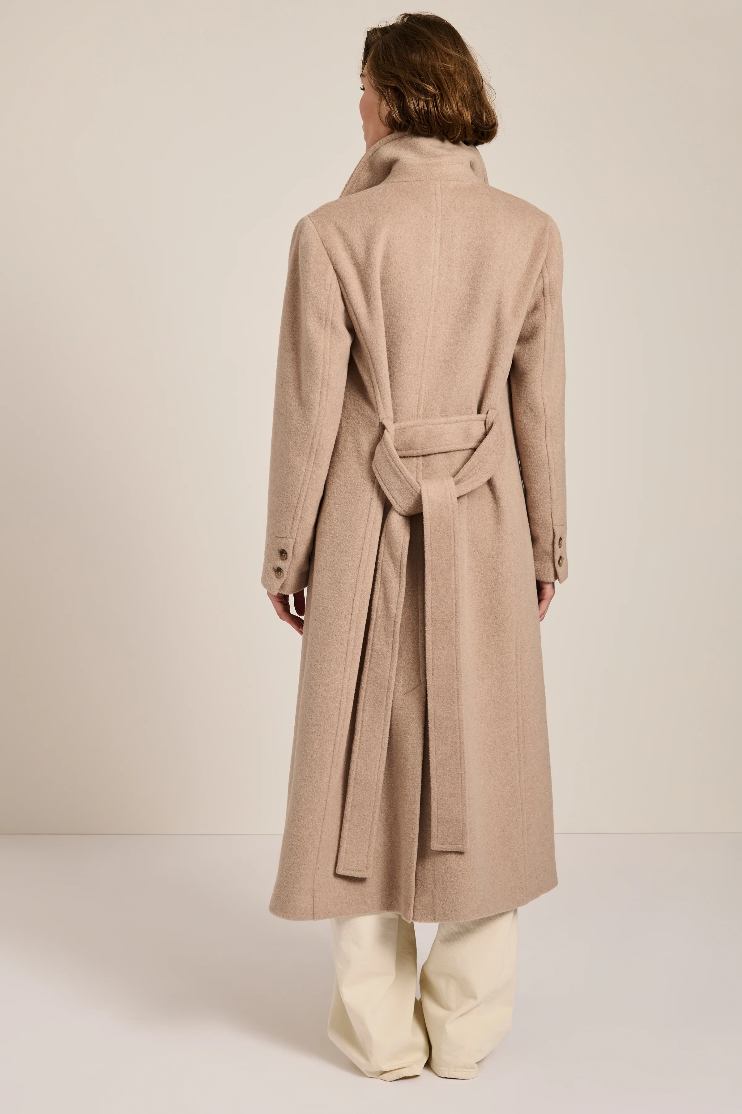 Genevieve Faux Fur Collar Belted Coat - Image 8
