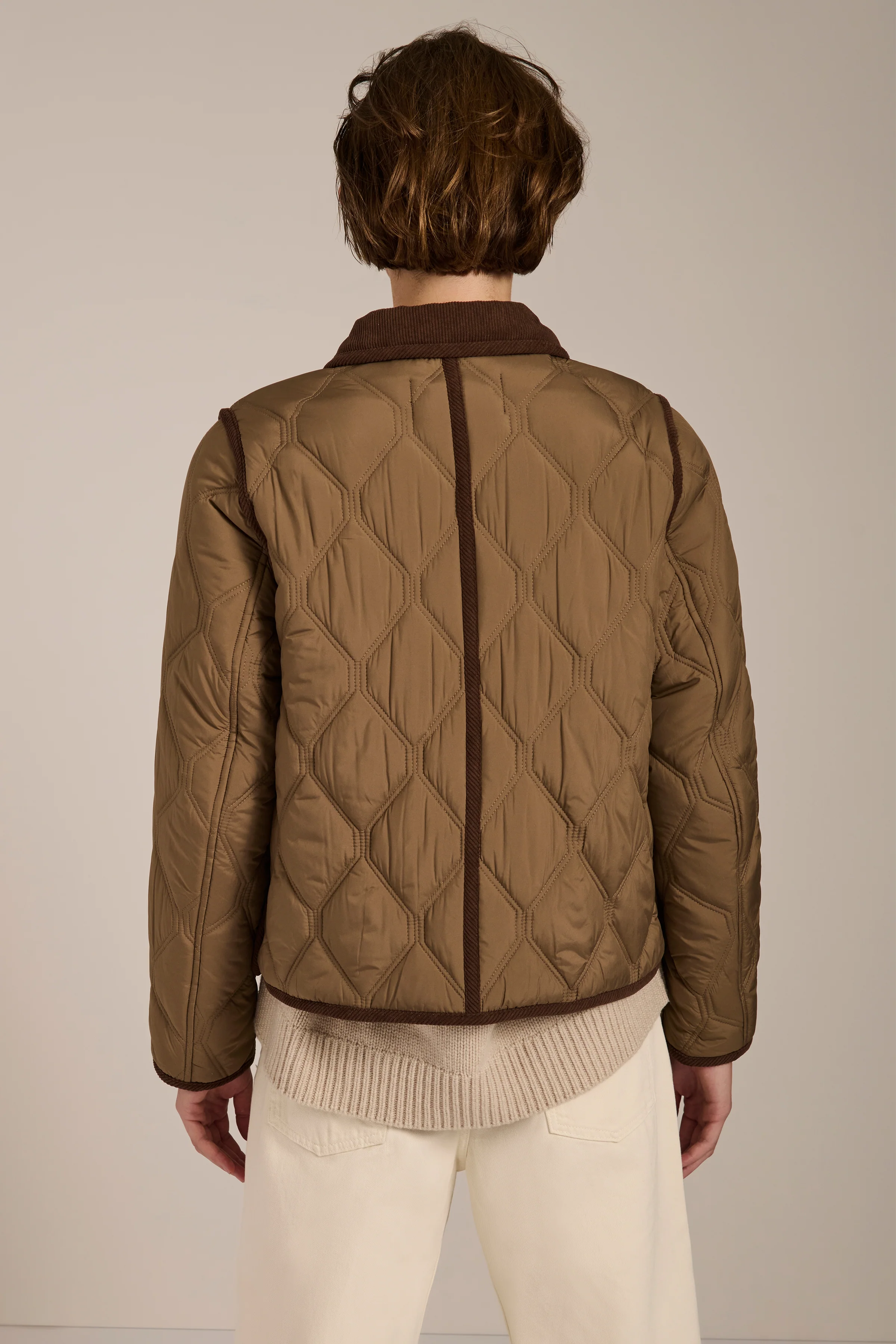 Hudson Corduroy Collar Quilted Jacket - Image 6