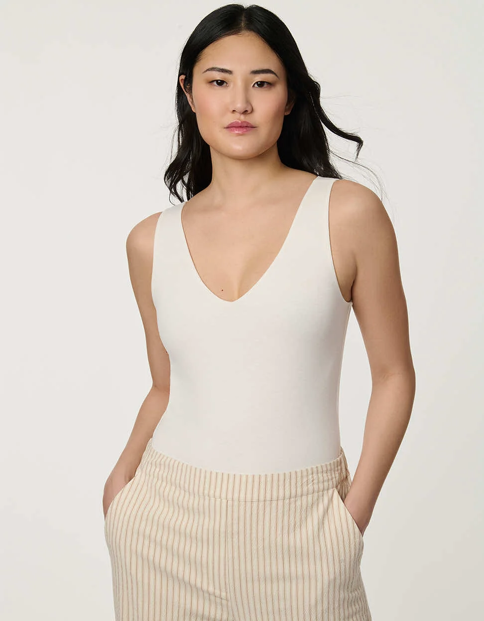 Jersey V-Neck Bodysuit