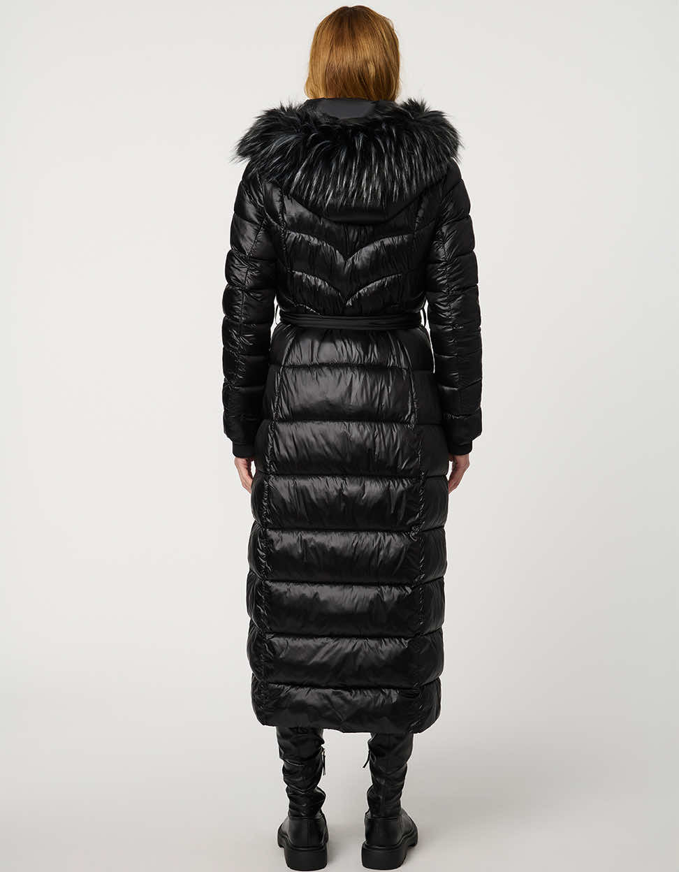 Jetsetter Vegan Fur Trim Long Puffer Coat - Image 6