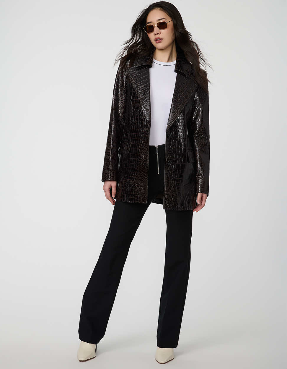 Langston Embossed Croc Blazer - Image 2