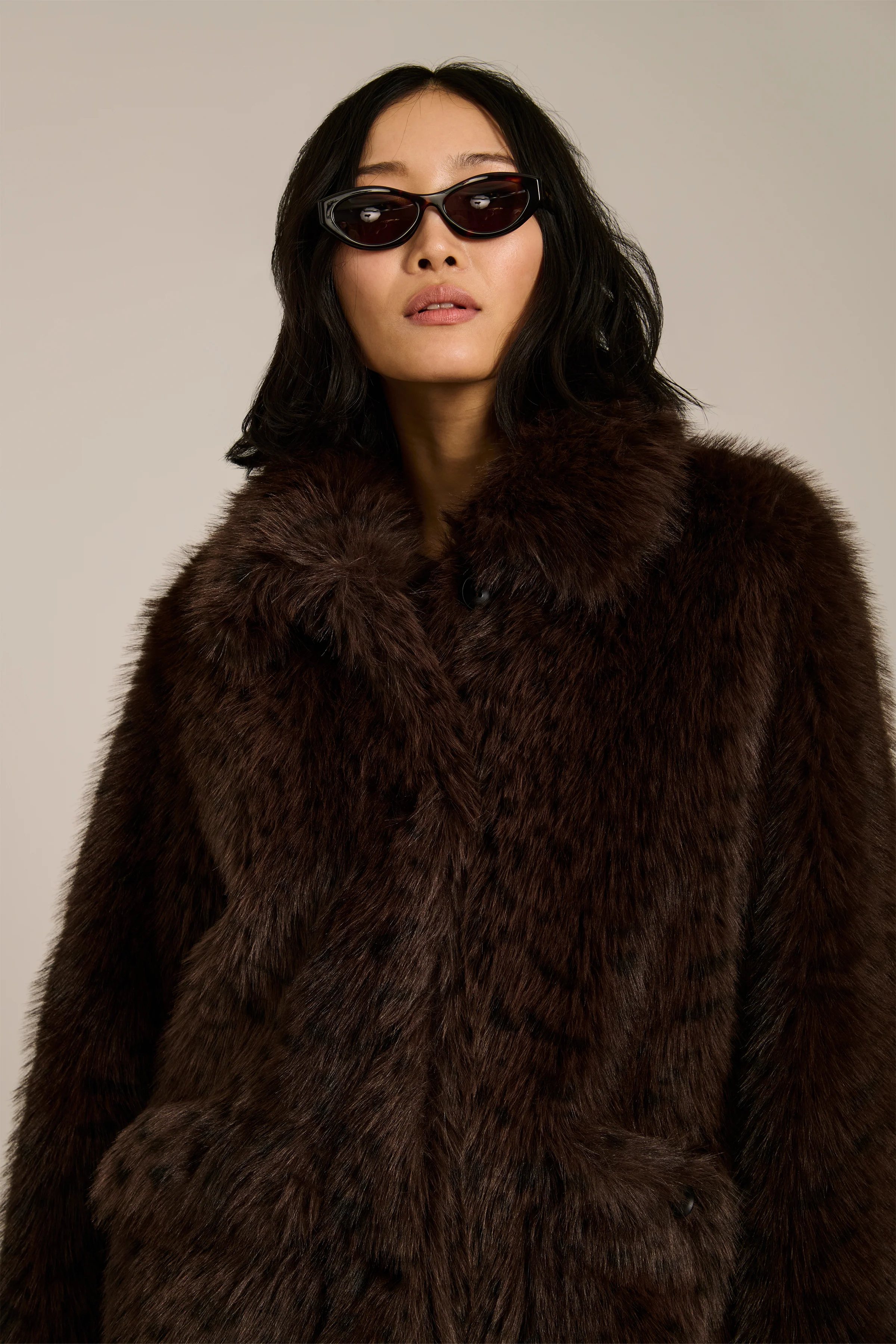 Margot Spotted Faux Fur Coat - Image 4