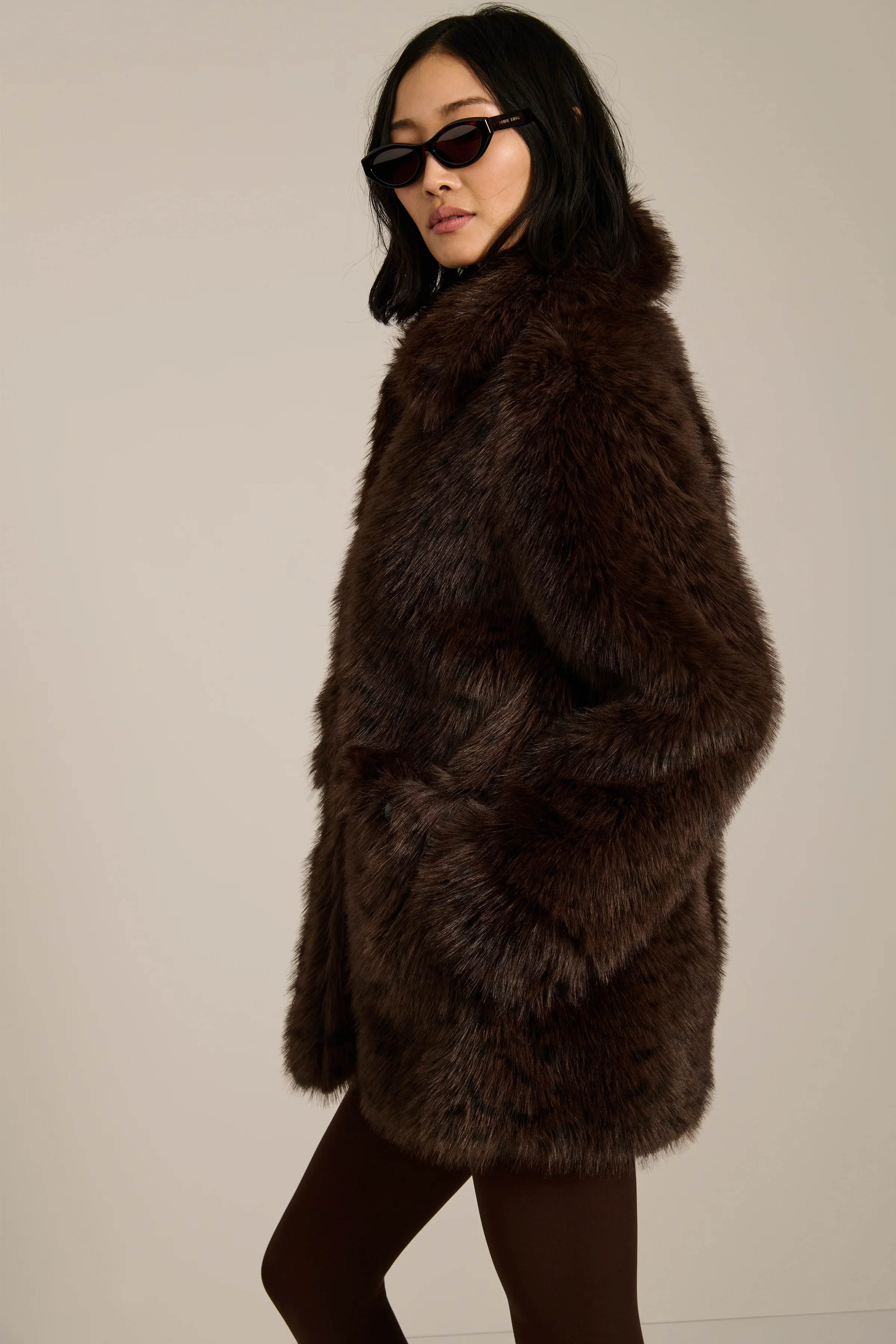 Margot Spotted Faux Fur Coat - Image 5