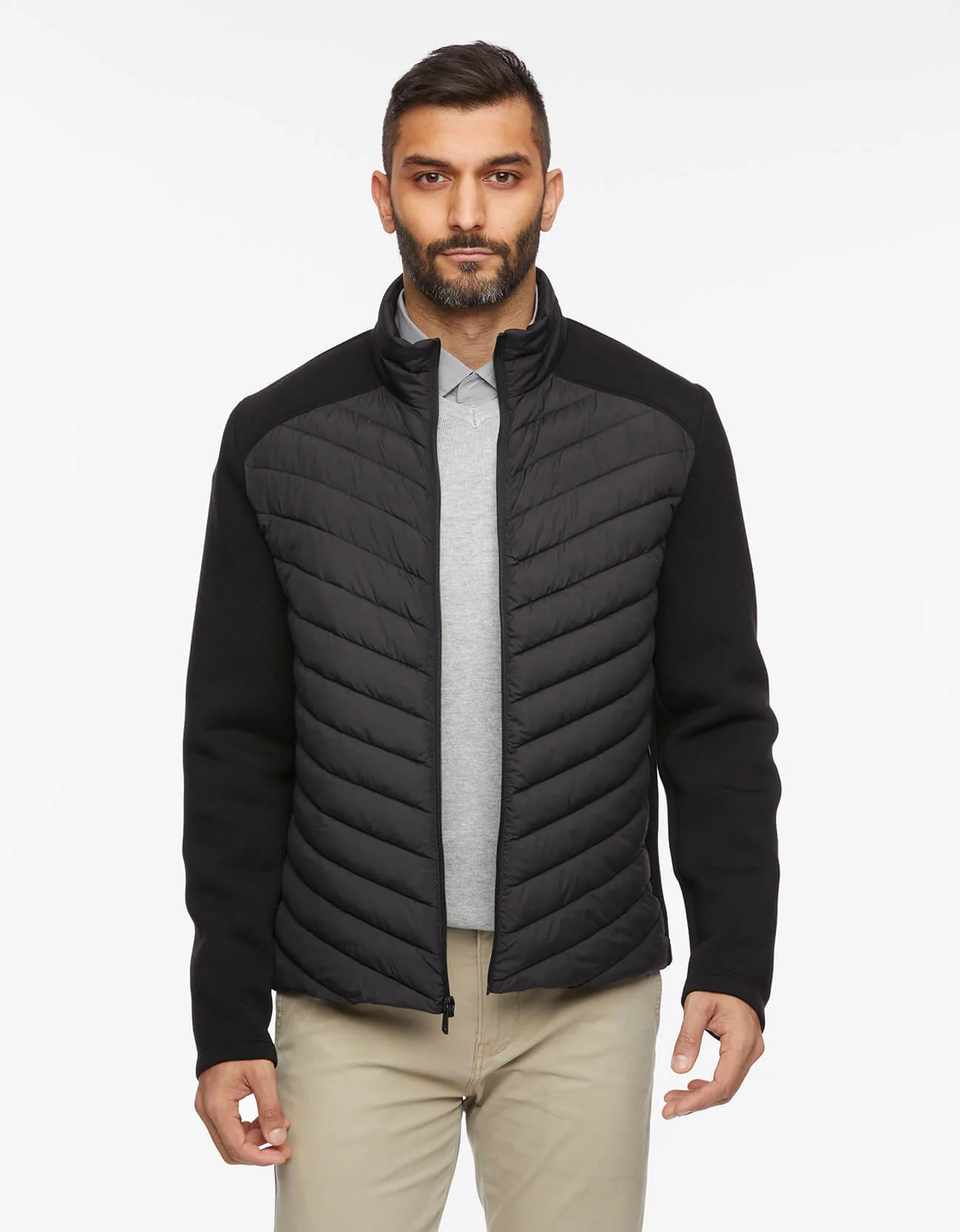 Men's Modern Neoprene Puffer Jacket - Image 2