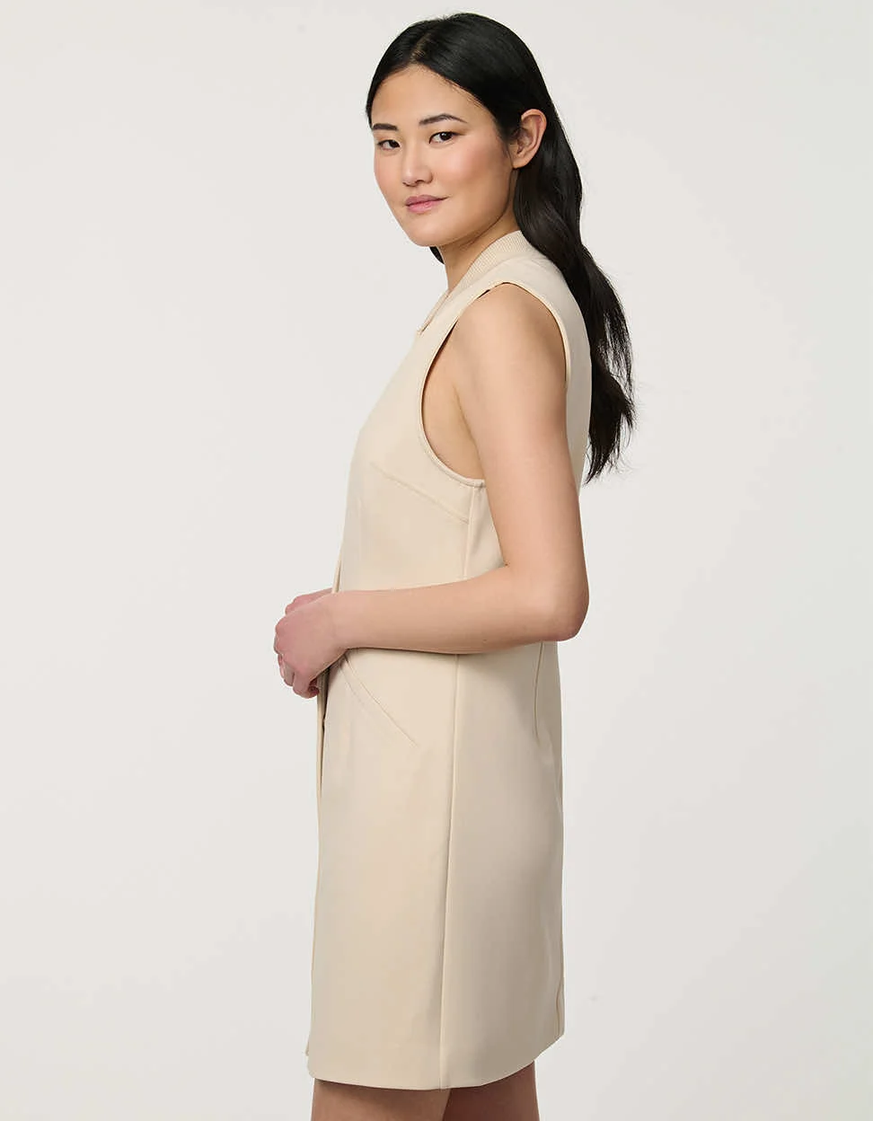 Modern Button Down Vest Dress - Image 5