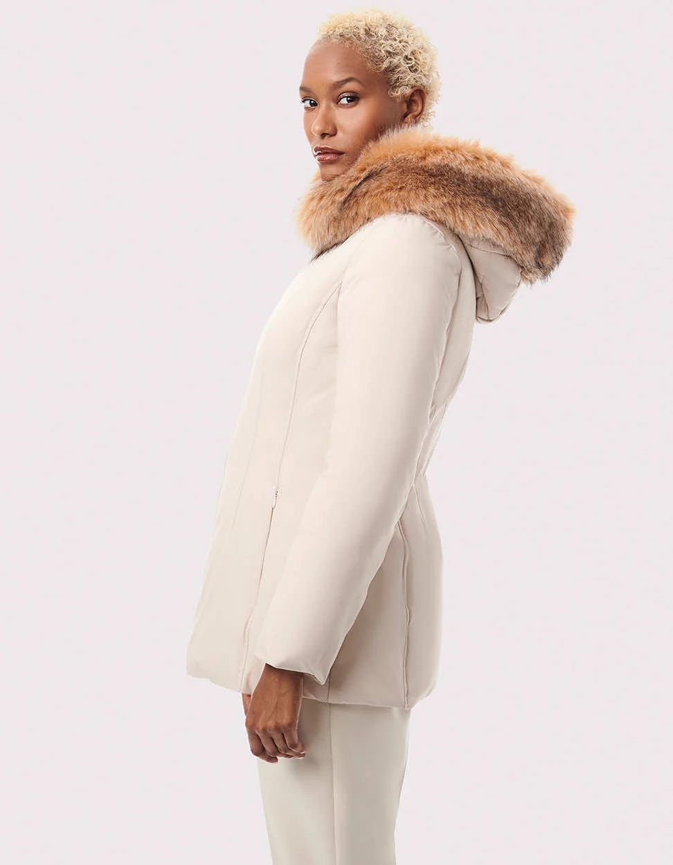 Nordic Vegan Fur Trim Puffer Jacket - Image 3