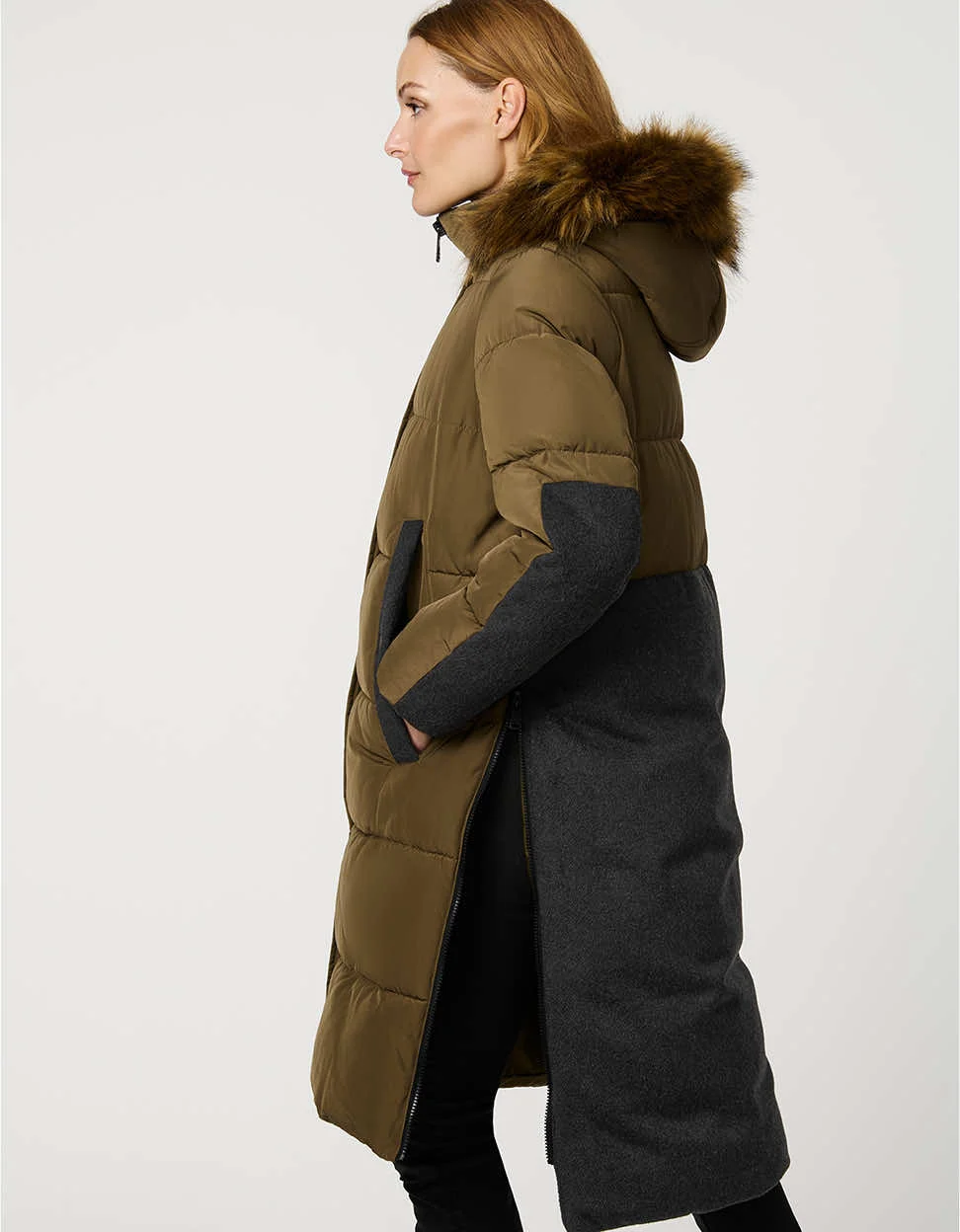 Outdoorsy Wool Combo Puffer Coat - Image 6