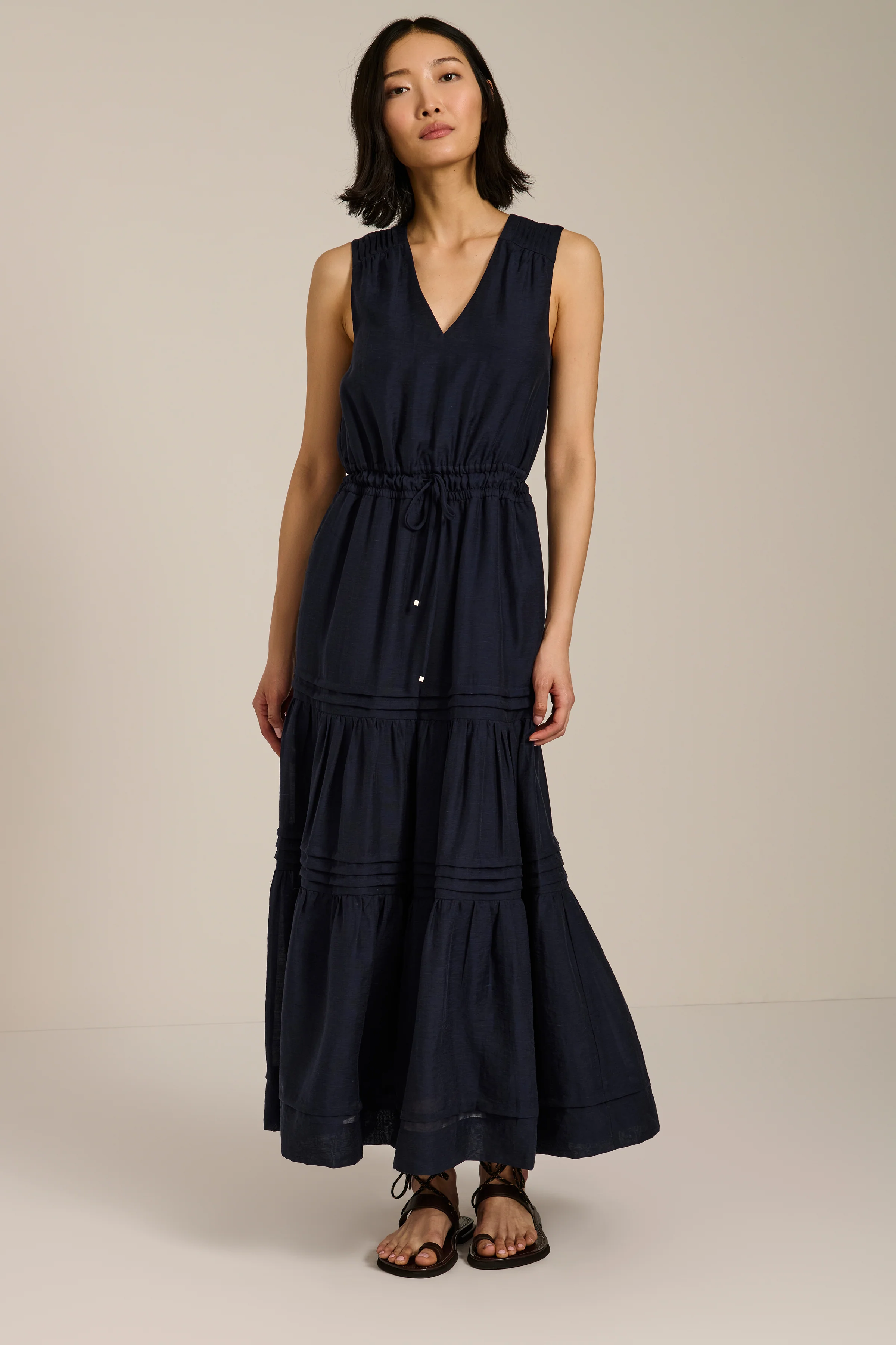 Pleated Maxi Tank Dress - Image 2