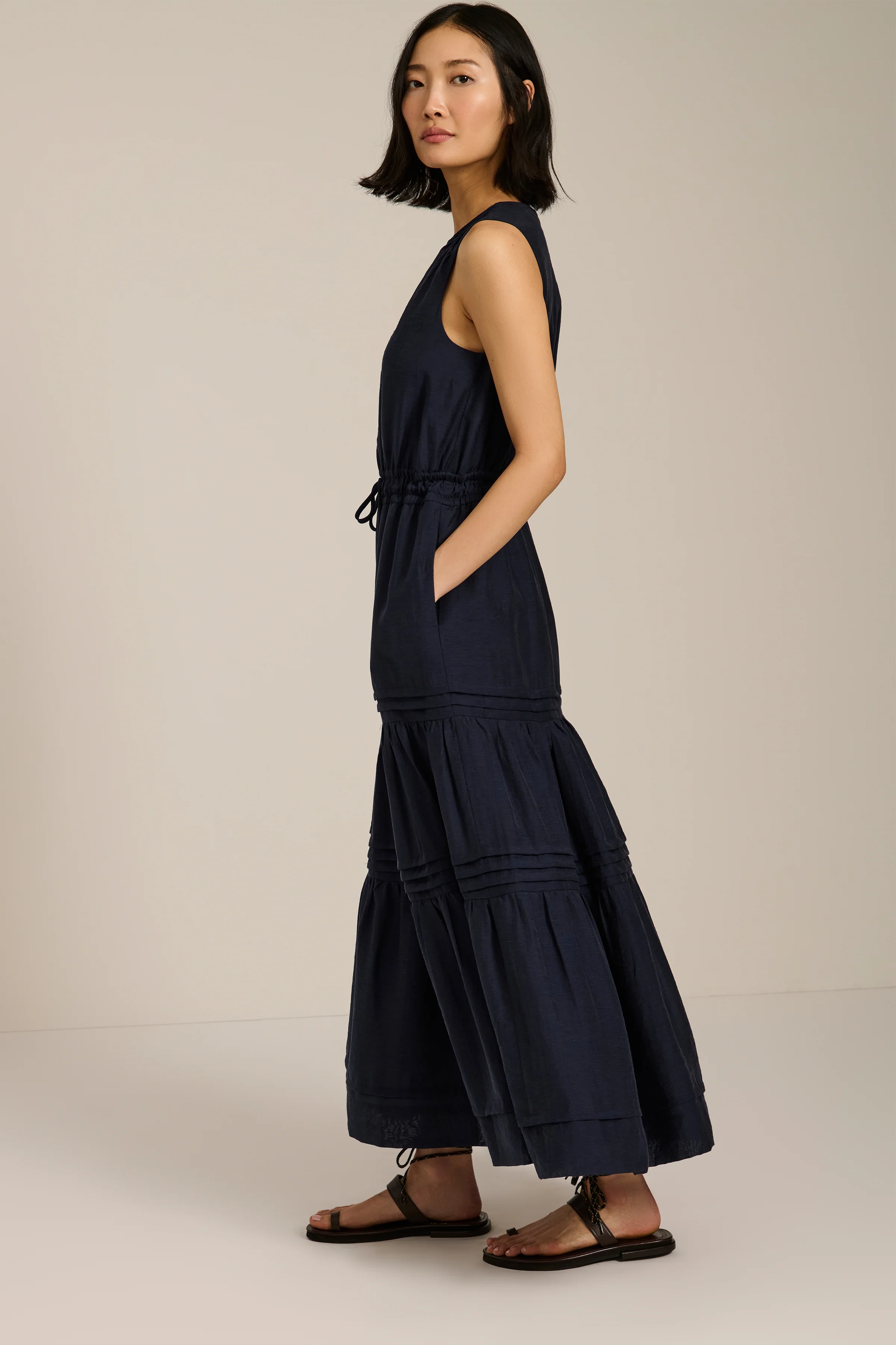 Pleated Maxi Tank Dress - Image 4
