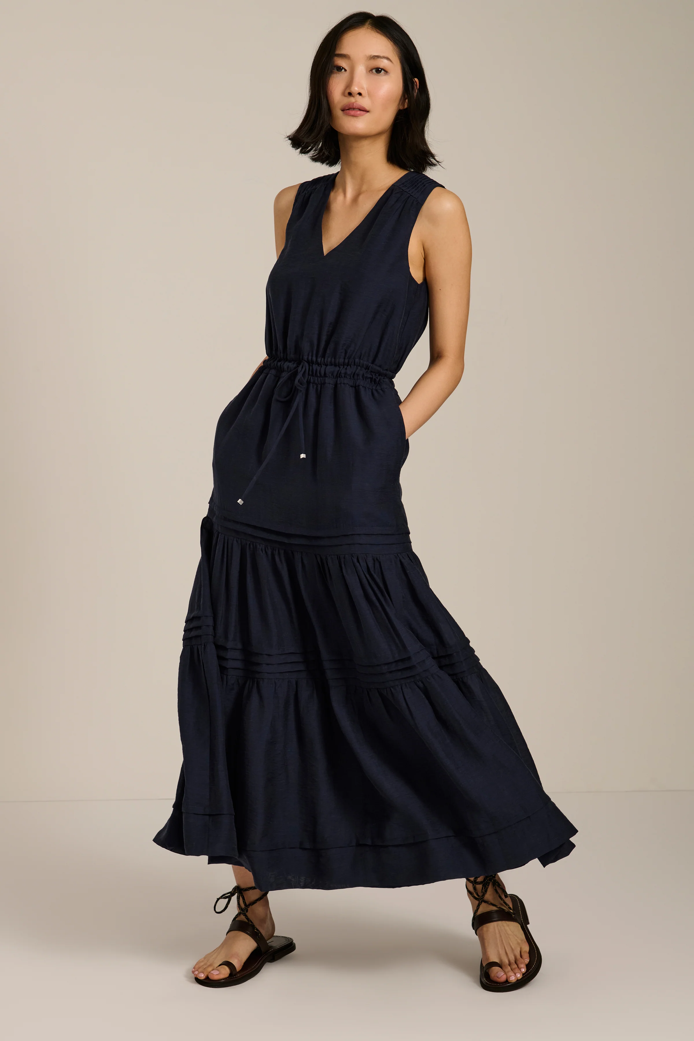 Pleated Maxi Tank Dress - Image 6