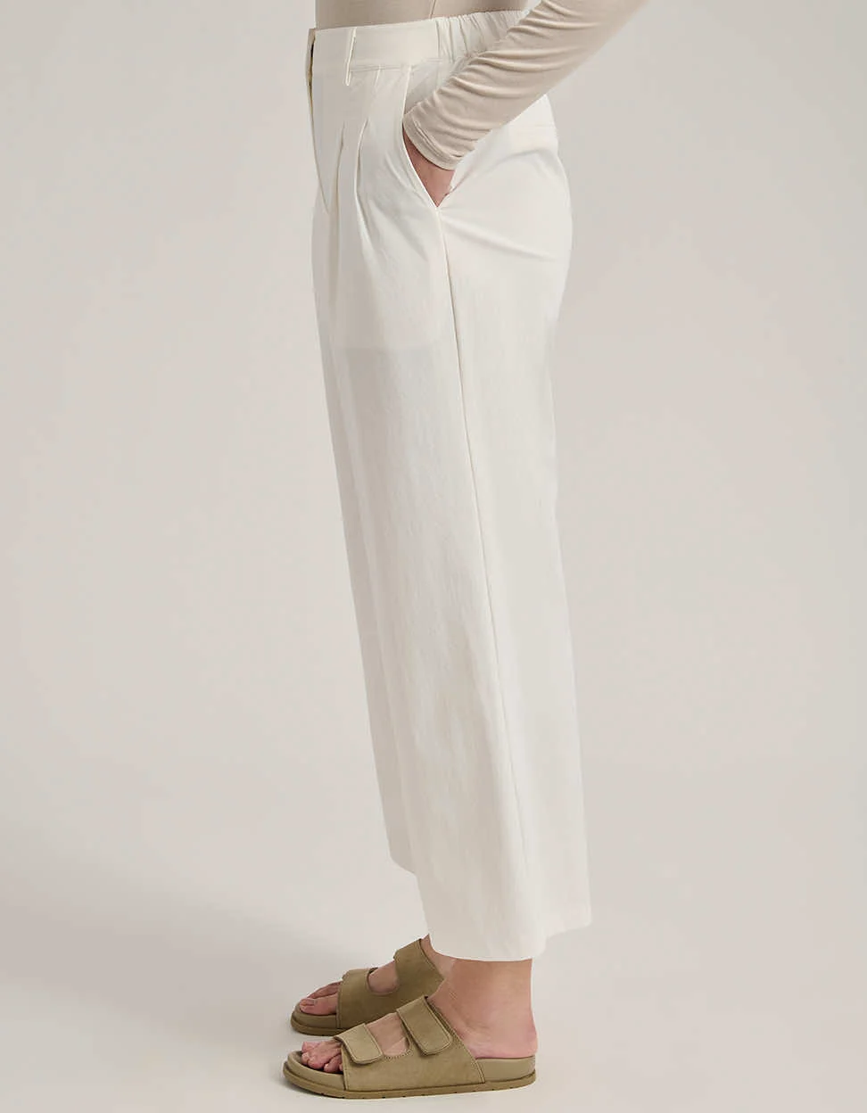 Poplin Wide-Leg Cropped Pant - Image 2