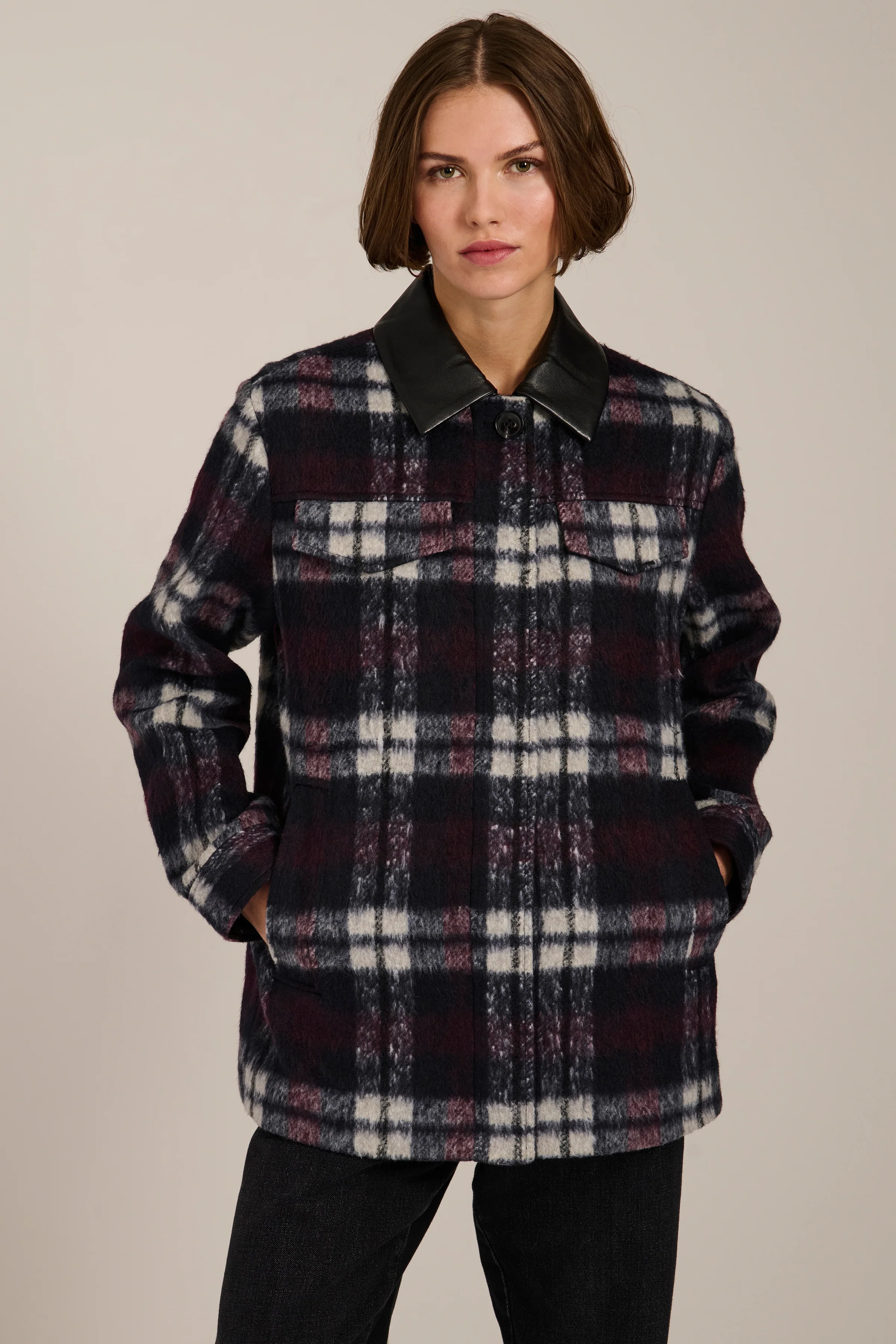Quinn Brushed Plaid Shirt Jacket - Image 4