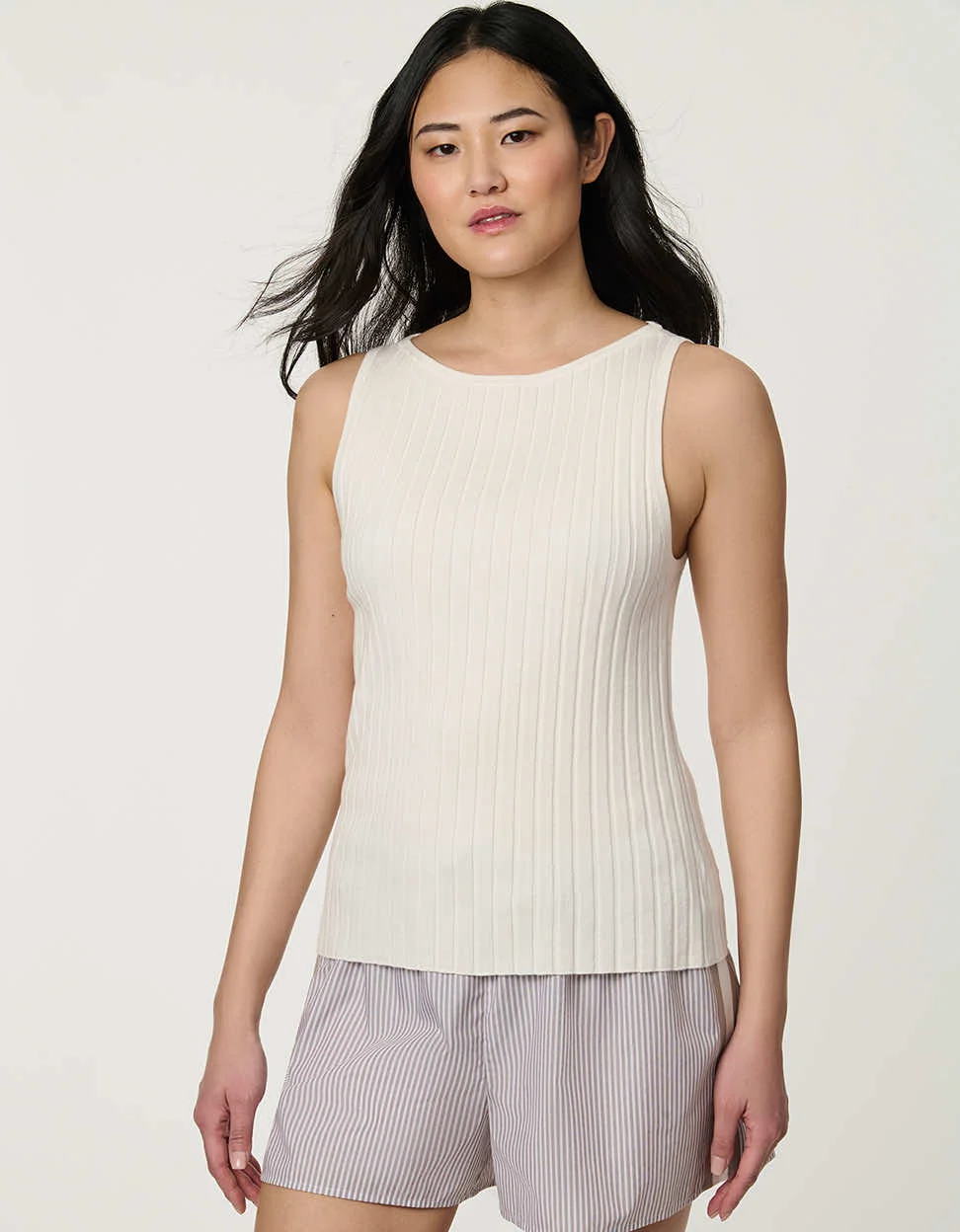 Ribbed Boatneck Knit Tank - Image 2