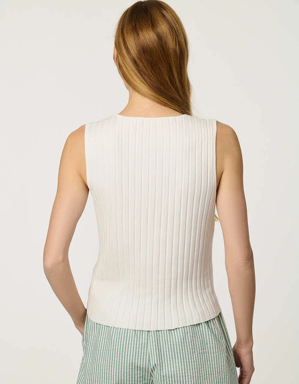 Ribbed Button-Front Knit Top - Image 4