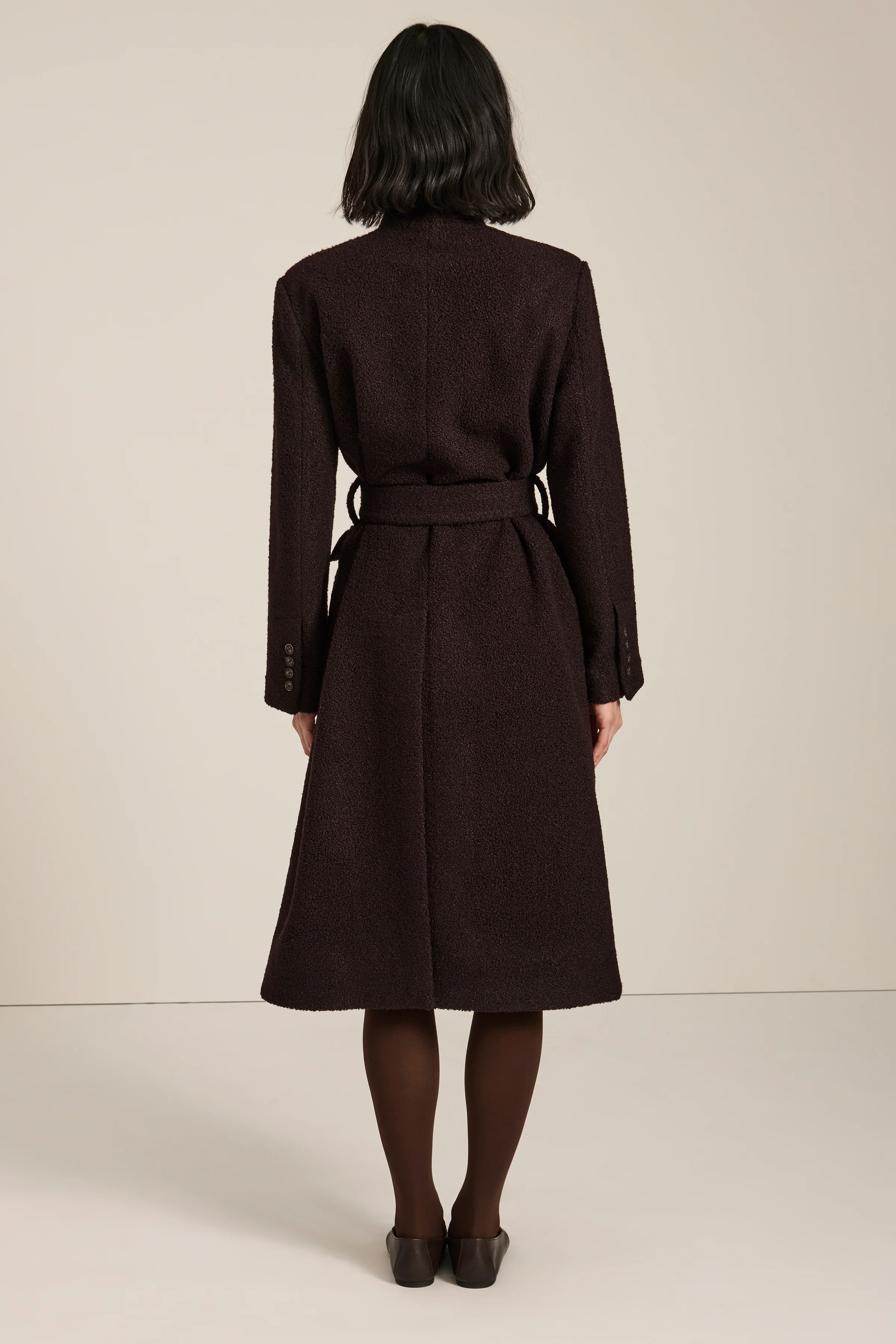 Sinclair Belted Bouclé Wrap Coat - Image 7
