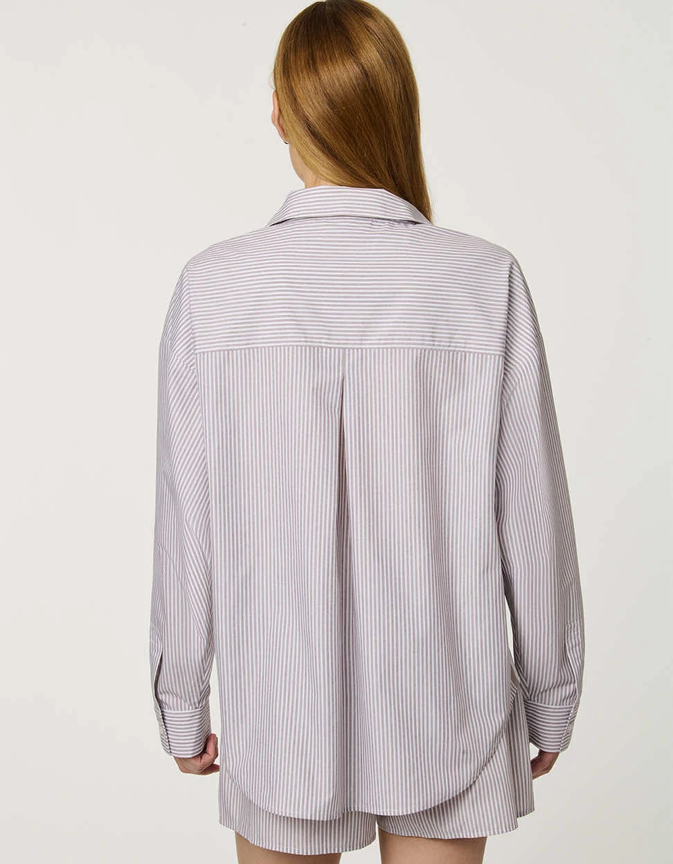 Striped Poplin Boyfriend Shirt - Image 8