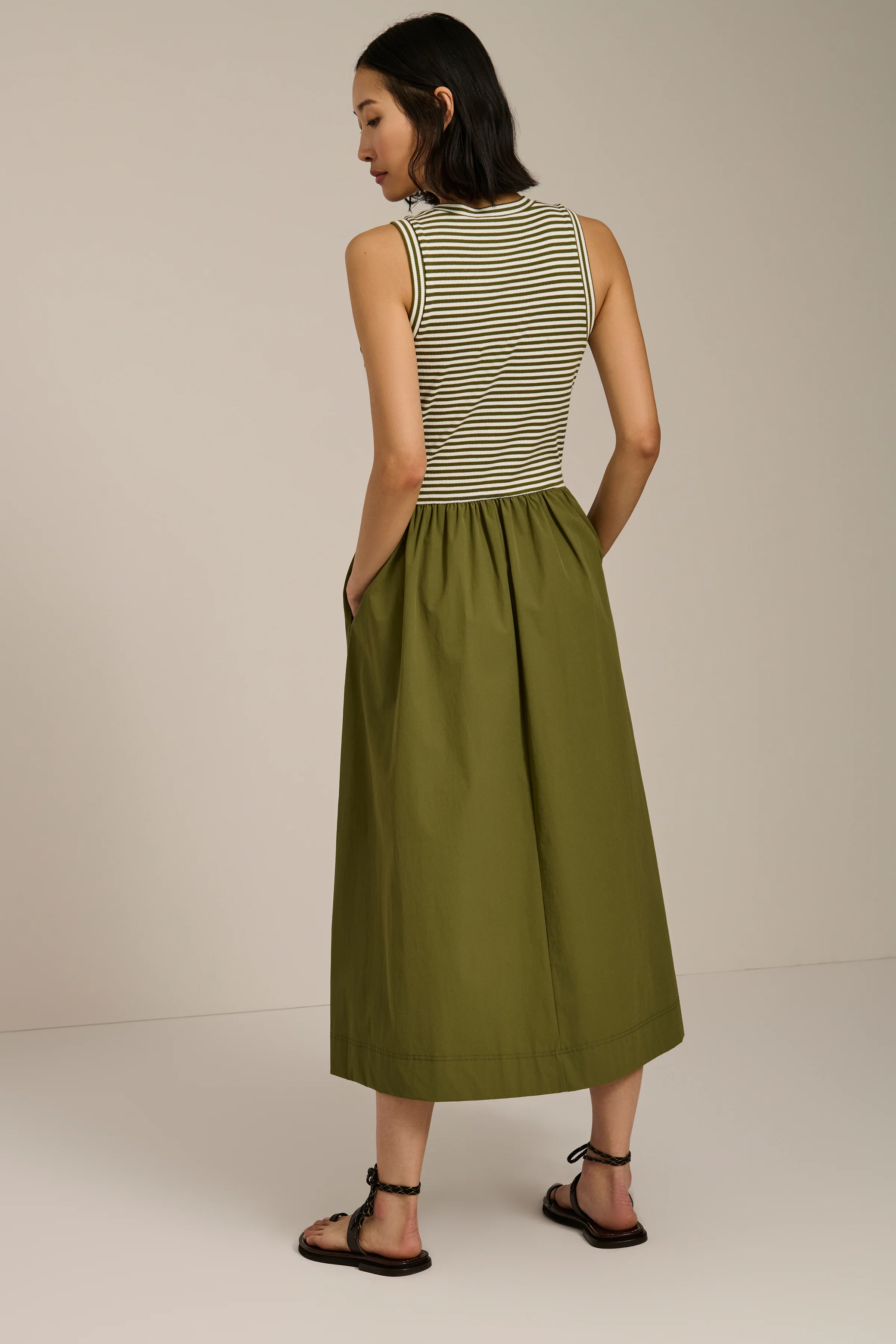 Striped Sleeveless Midi Dress - Image 5