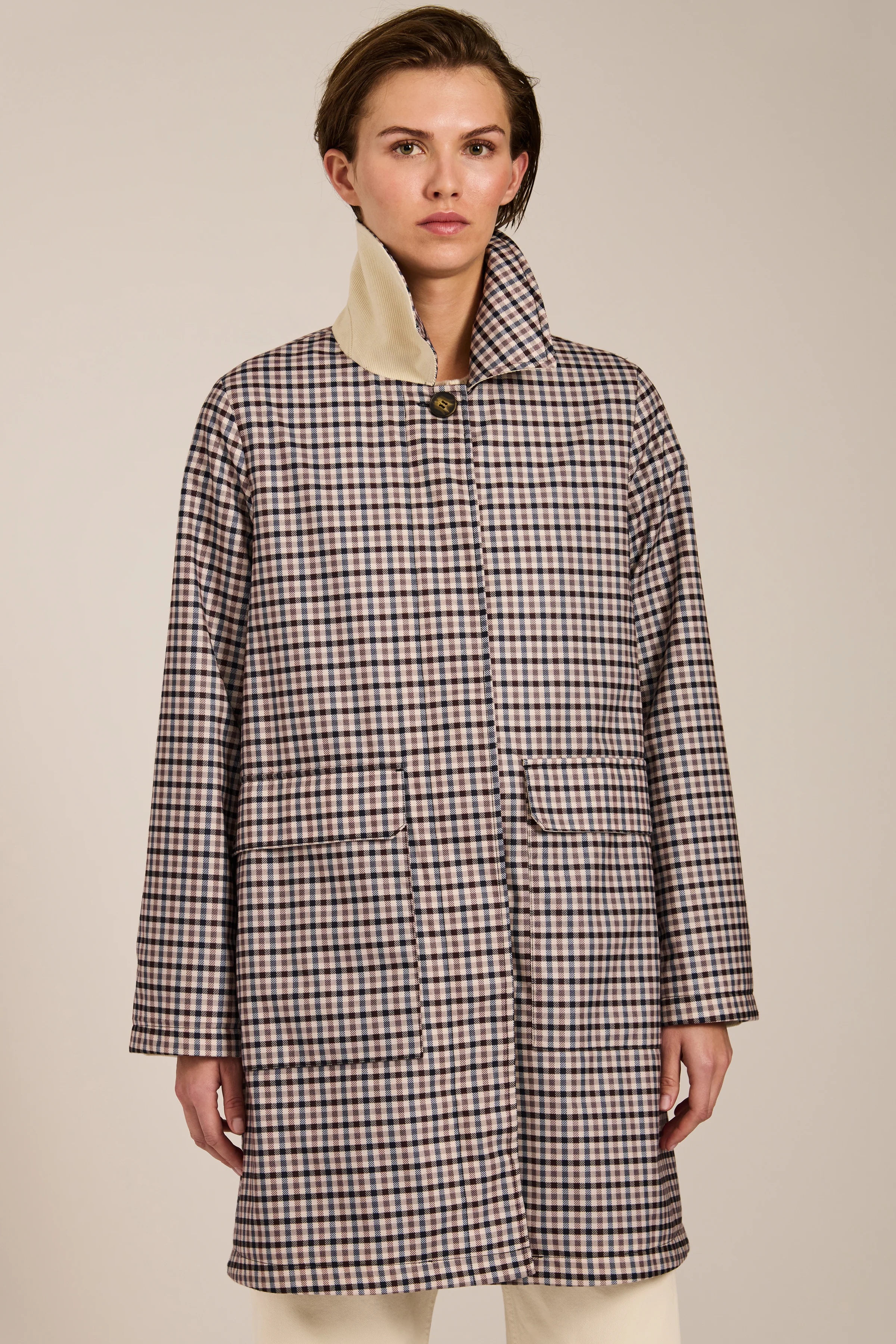 Tribeca Check Utility Raincoat - Image 3