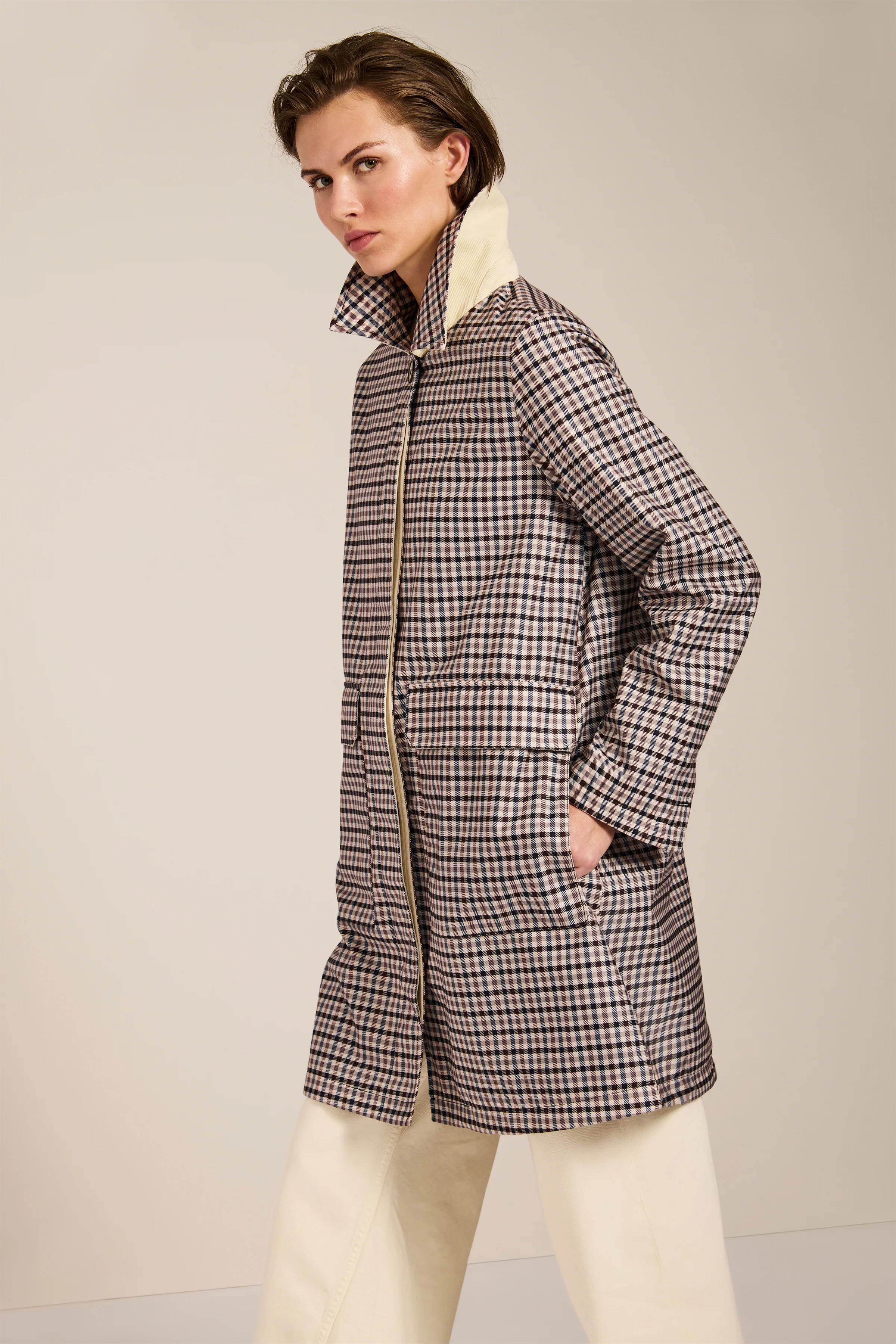 Tribeca Check Utility Raincoat - Image 4