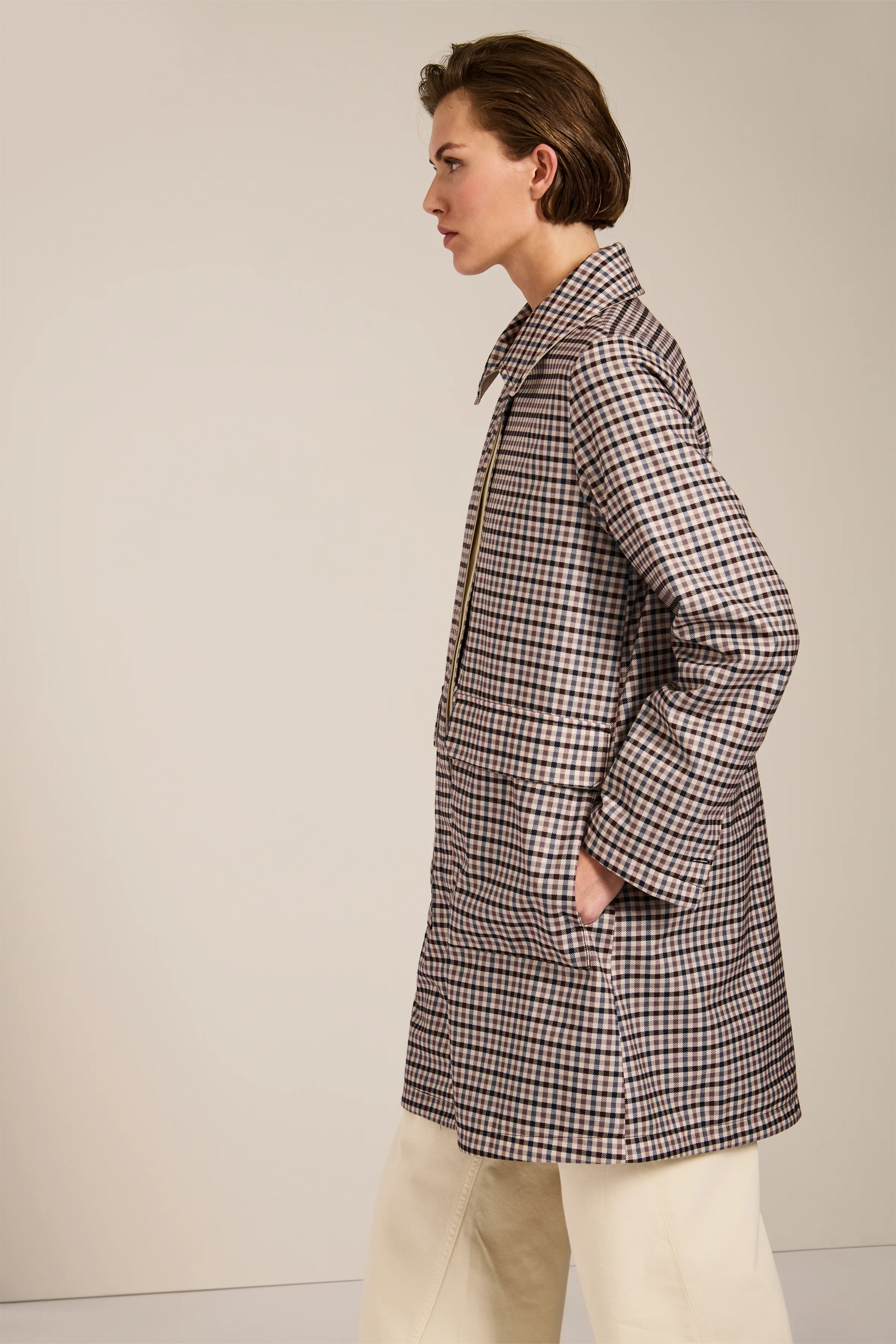 Tribeca Check Utility Raincoat - Image 5