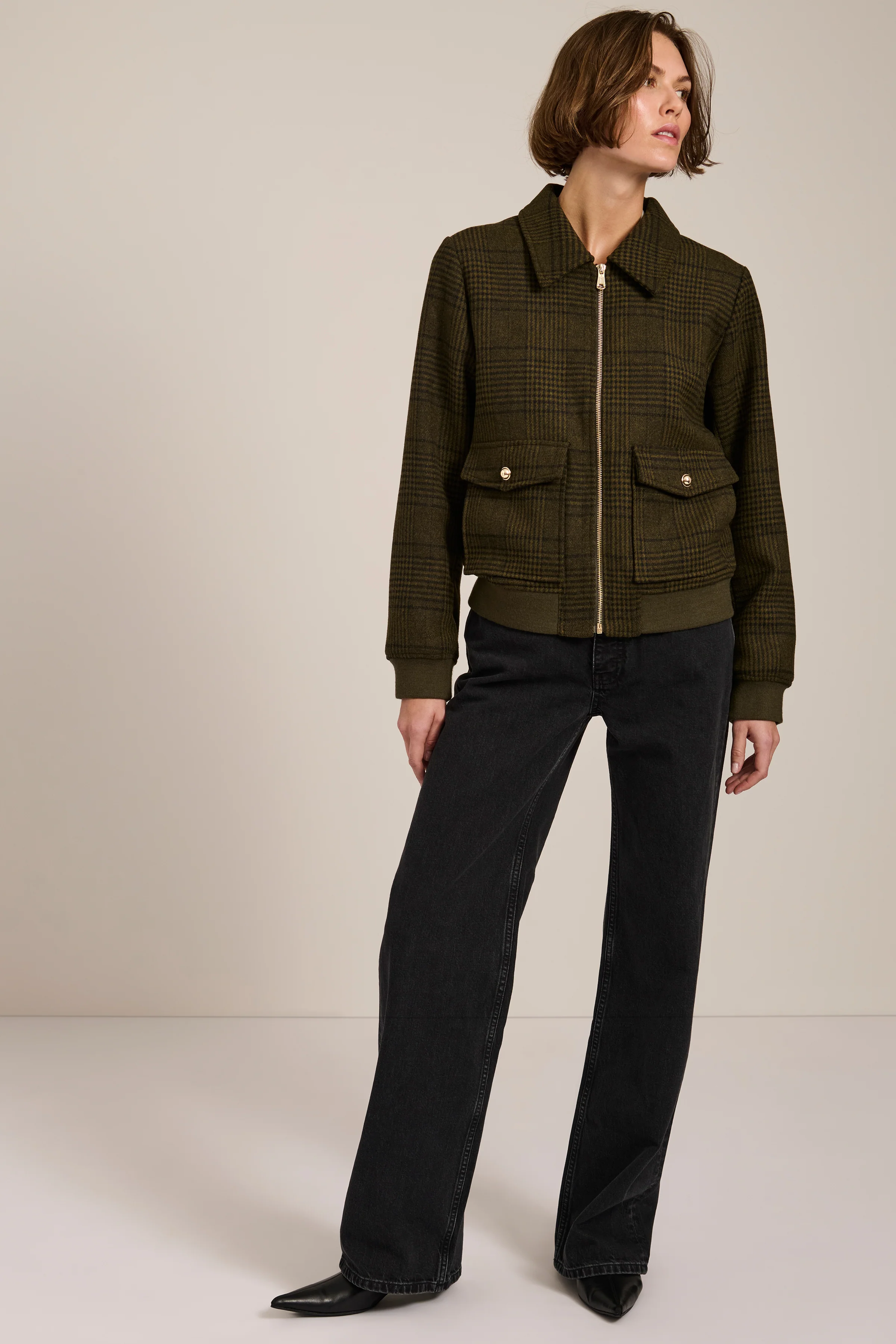 Village Plaid Utility Bomber - Image 2