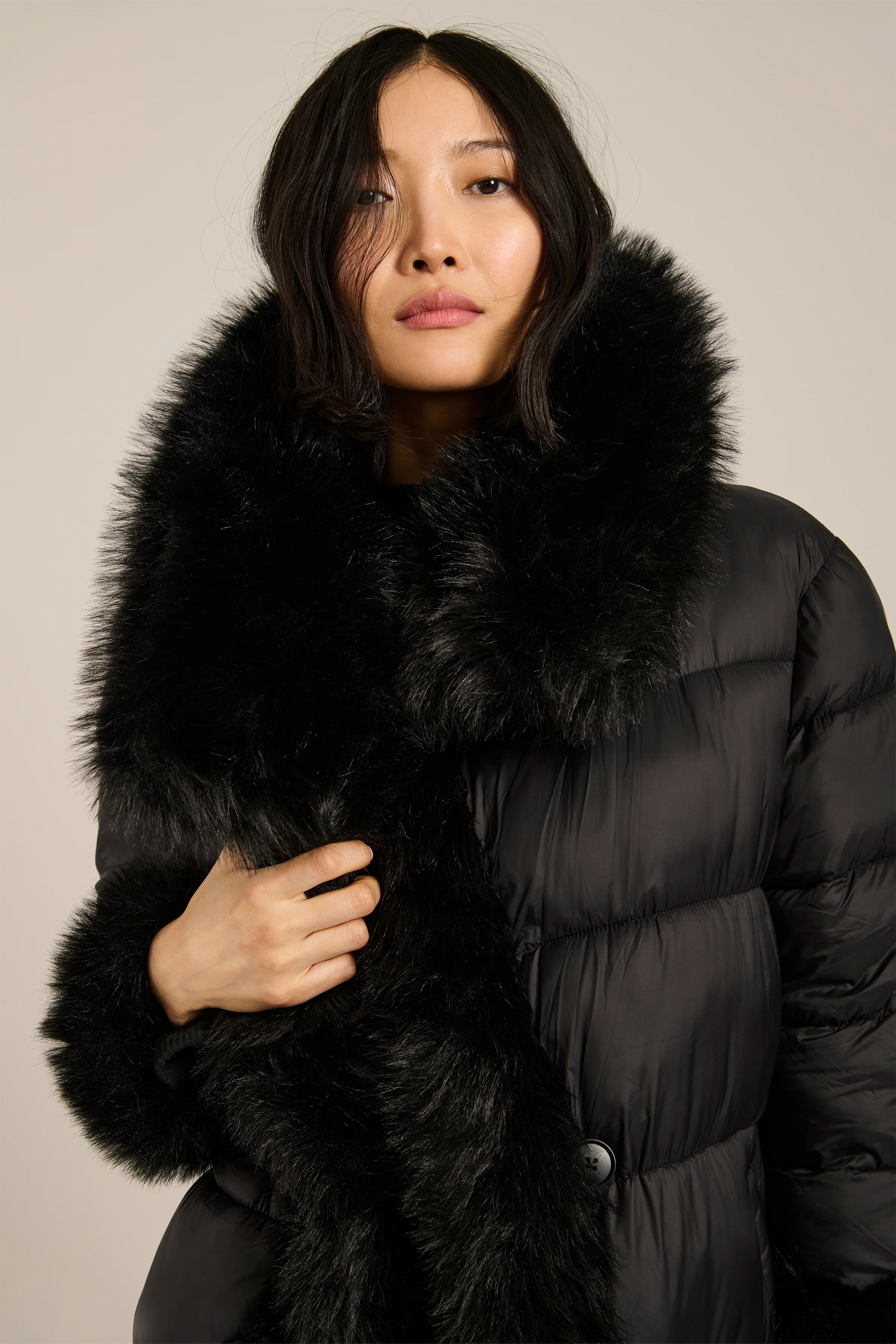 Vivienne Faux Fur Trim Puffer Coat - Image 4