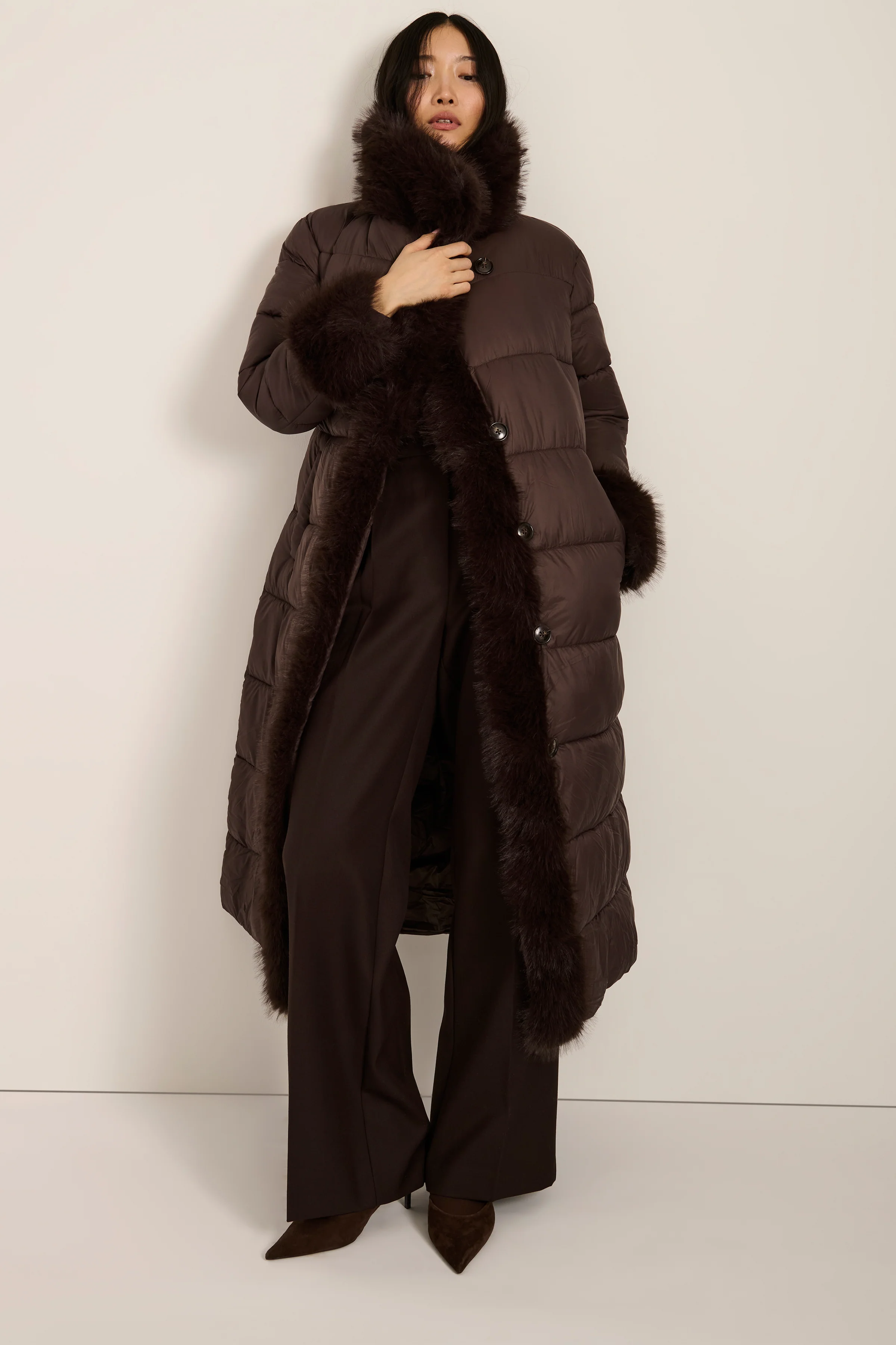 Vivienne Faux Fur Trim Puffer Coat - Image 3