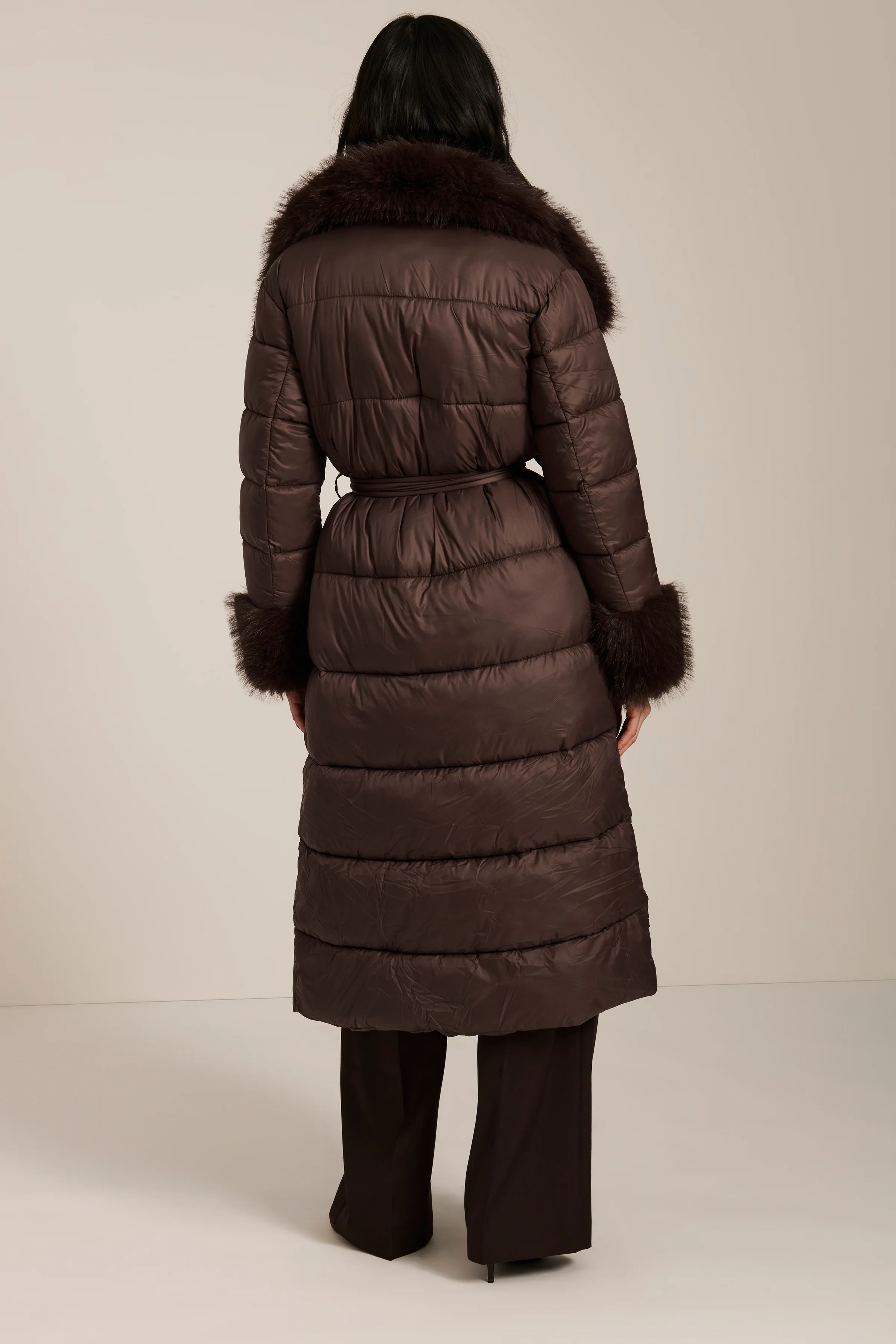 Vivienne Faux Fur Trim Puffer Coat - Image 6